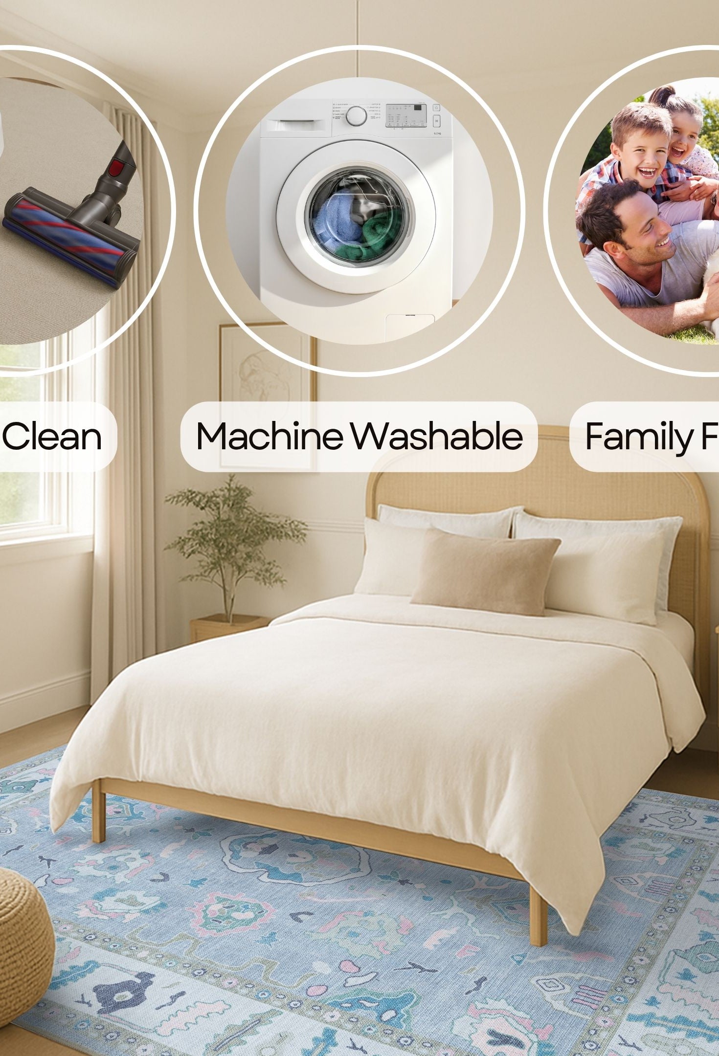 Aviana Pastel Lavender Modern Oushak Rug