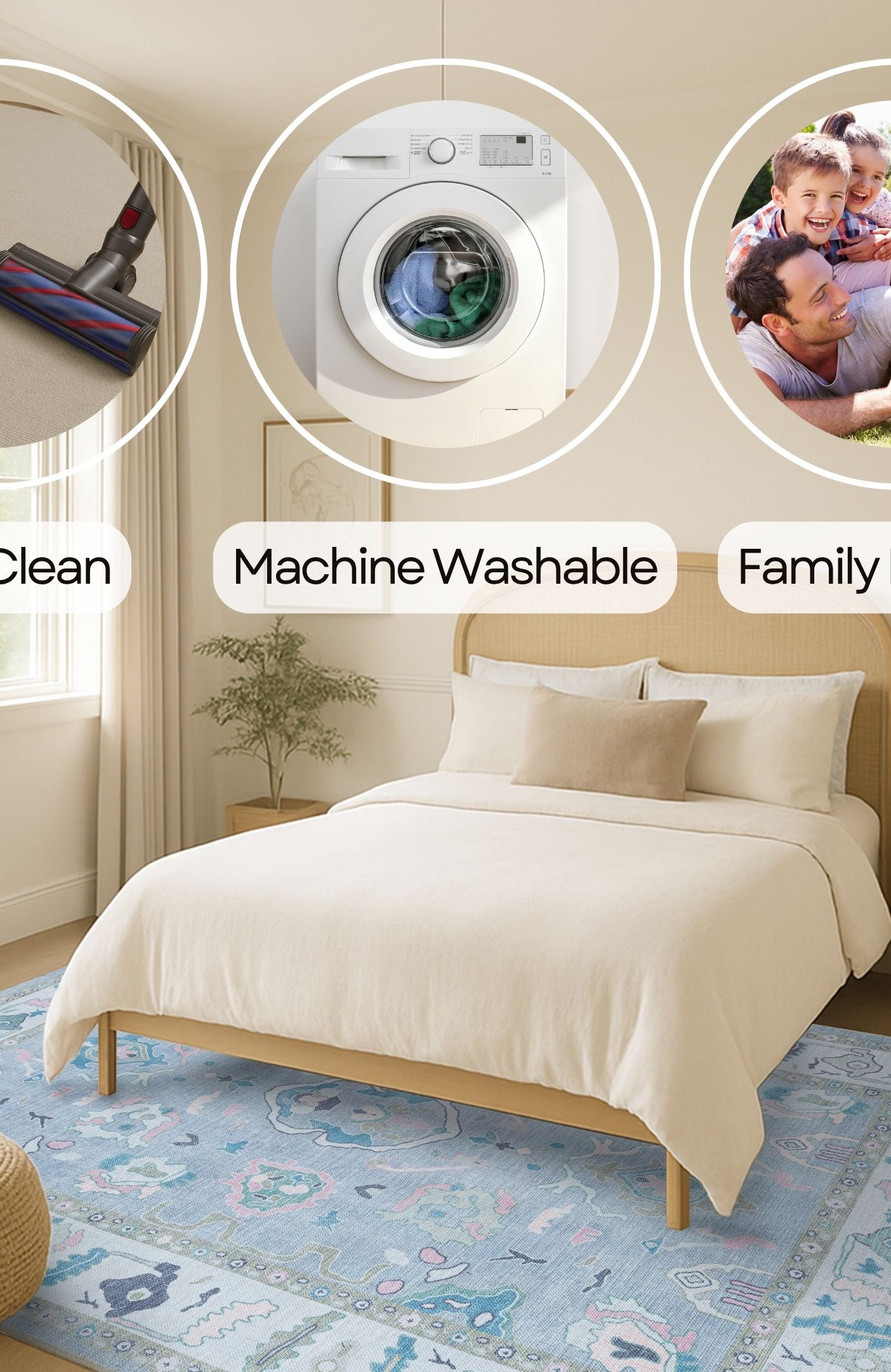 Aviana Pastel Lavender Modern Oushak Rug