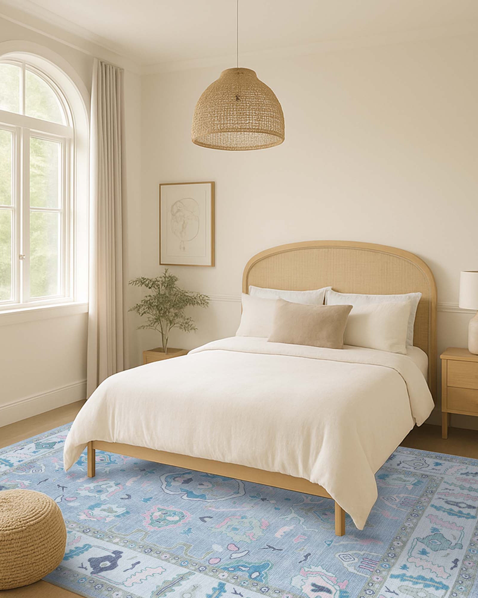 Aviana Pastel Lavender Modern Oushak Rug