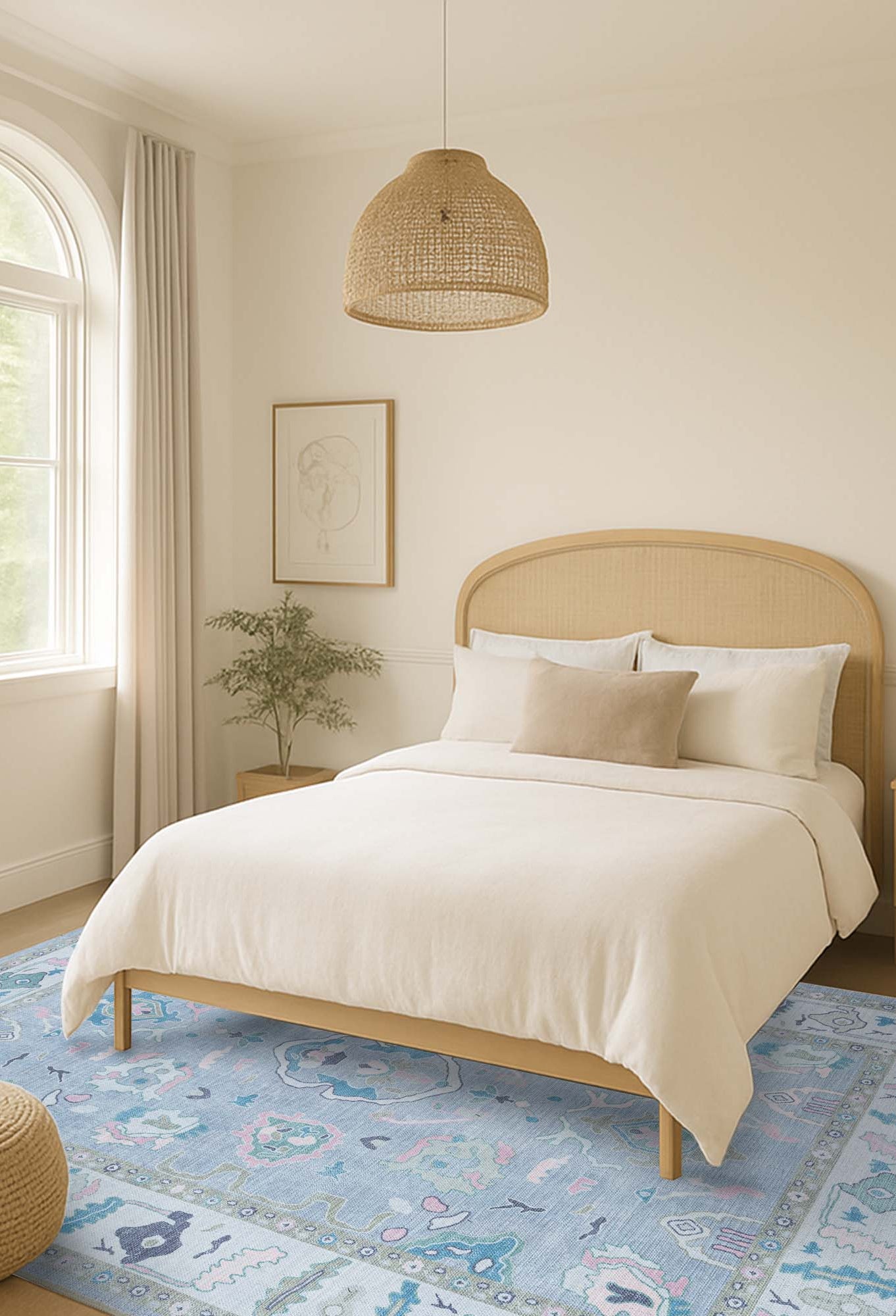 Aviana Pastel Lavender Modern Oushak Rug