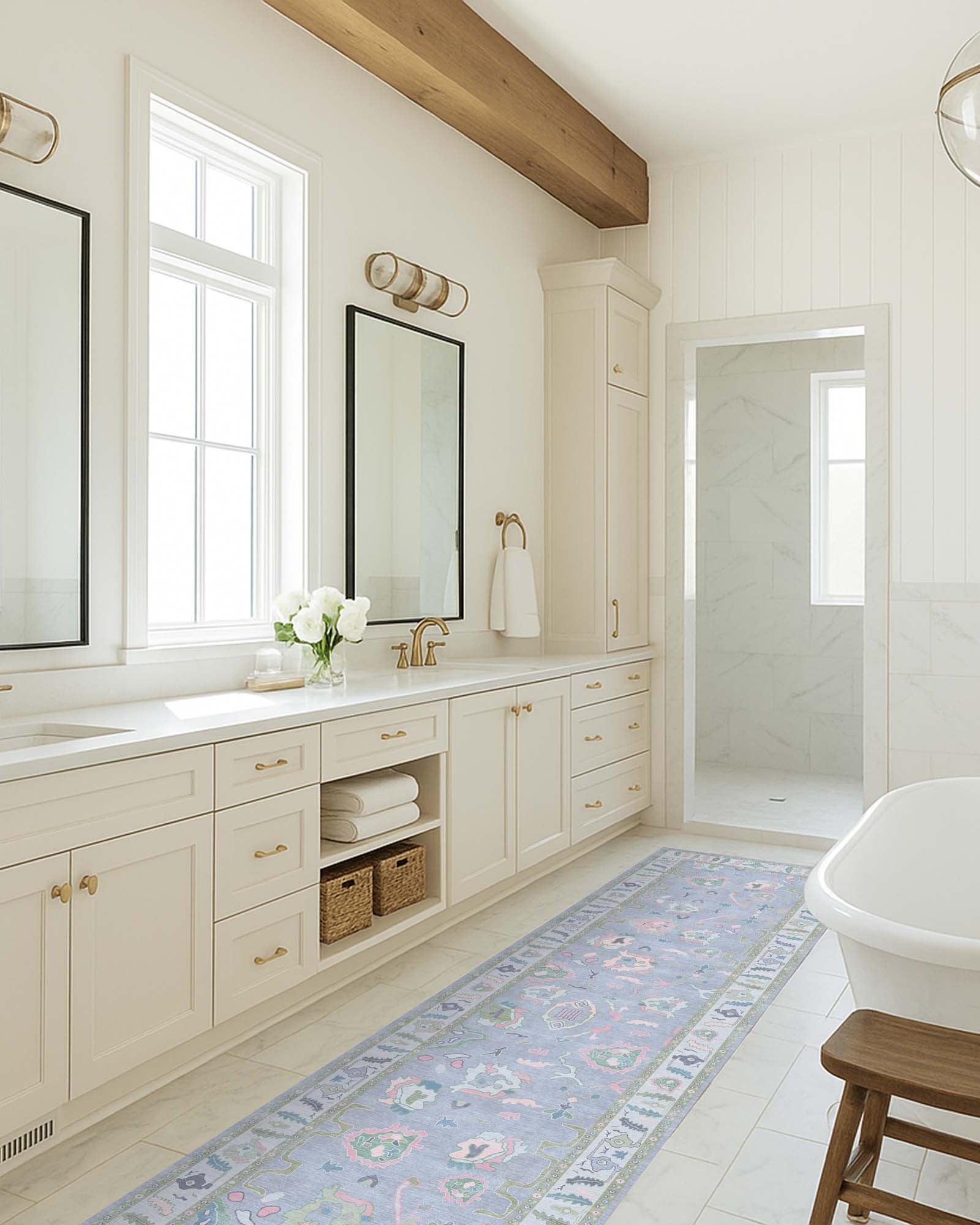 Aviana Pastel Lavender Modern Oushak Rug