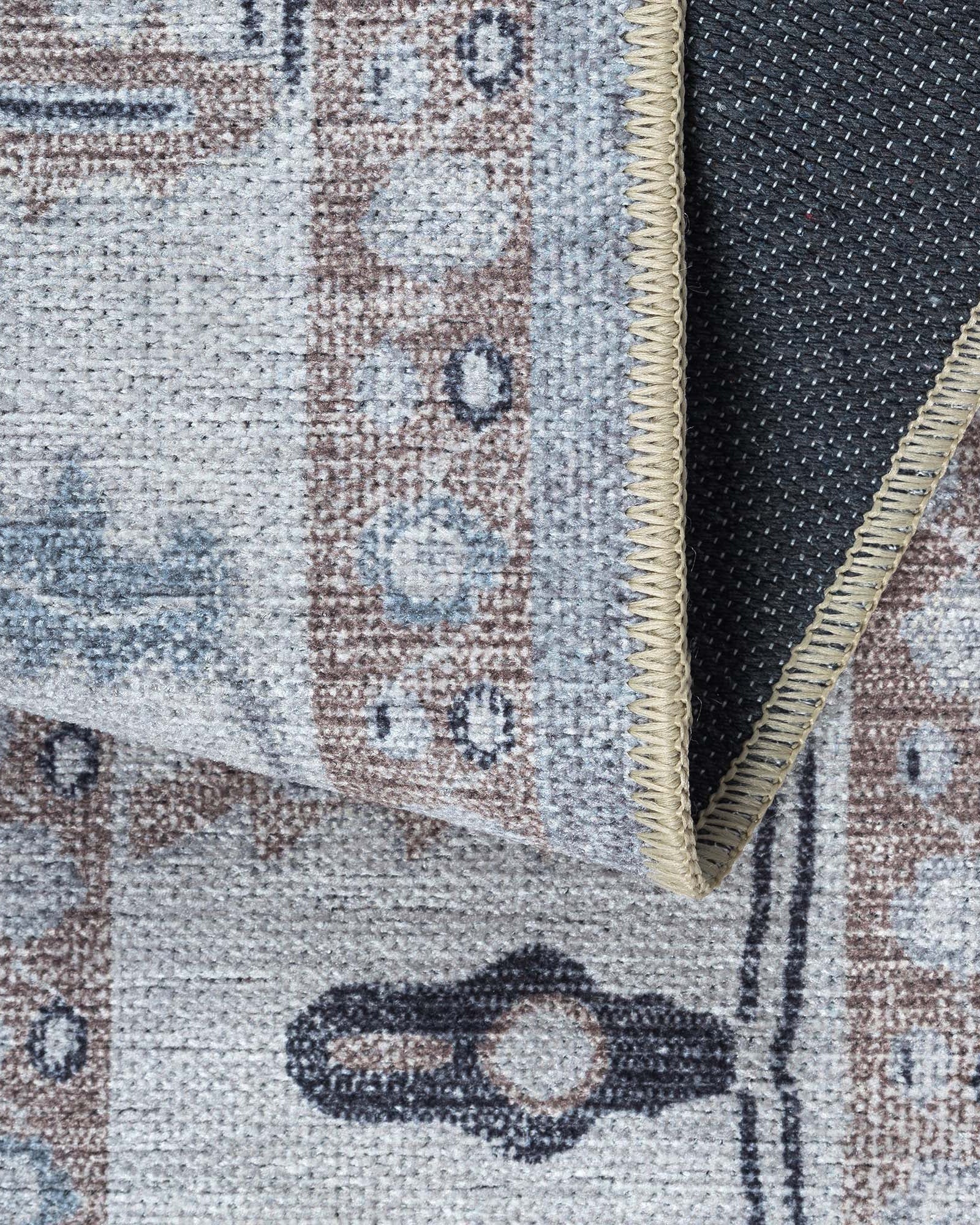 Sylvie Gray Blue Pastel Modern Oushak Rug