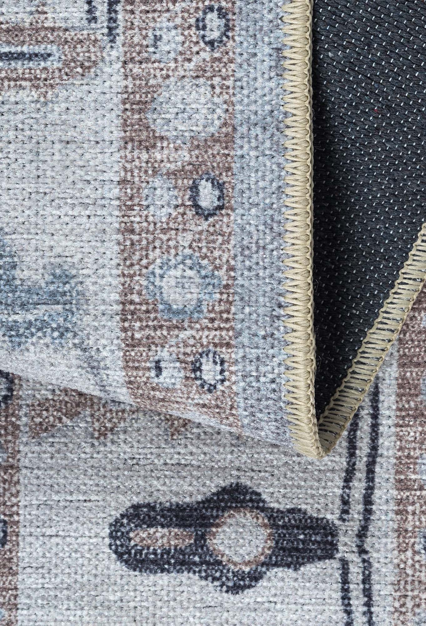 Sylvie Gray Blue Pastel Modern Oushak Rug