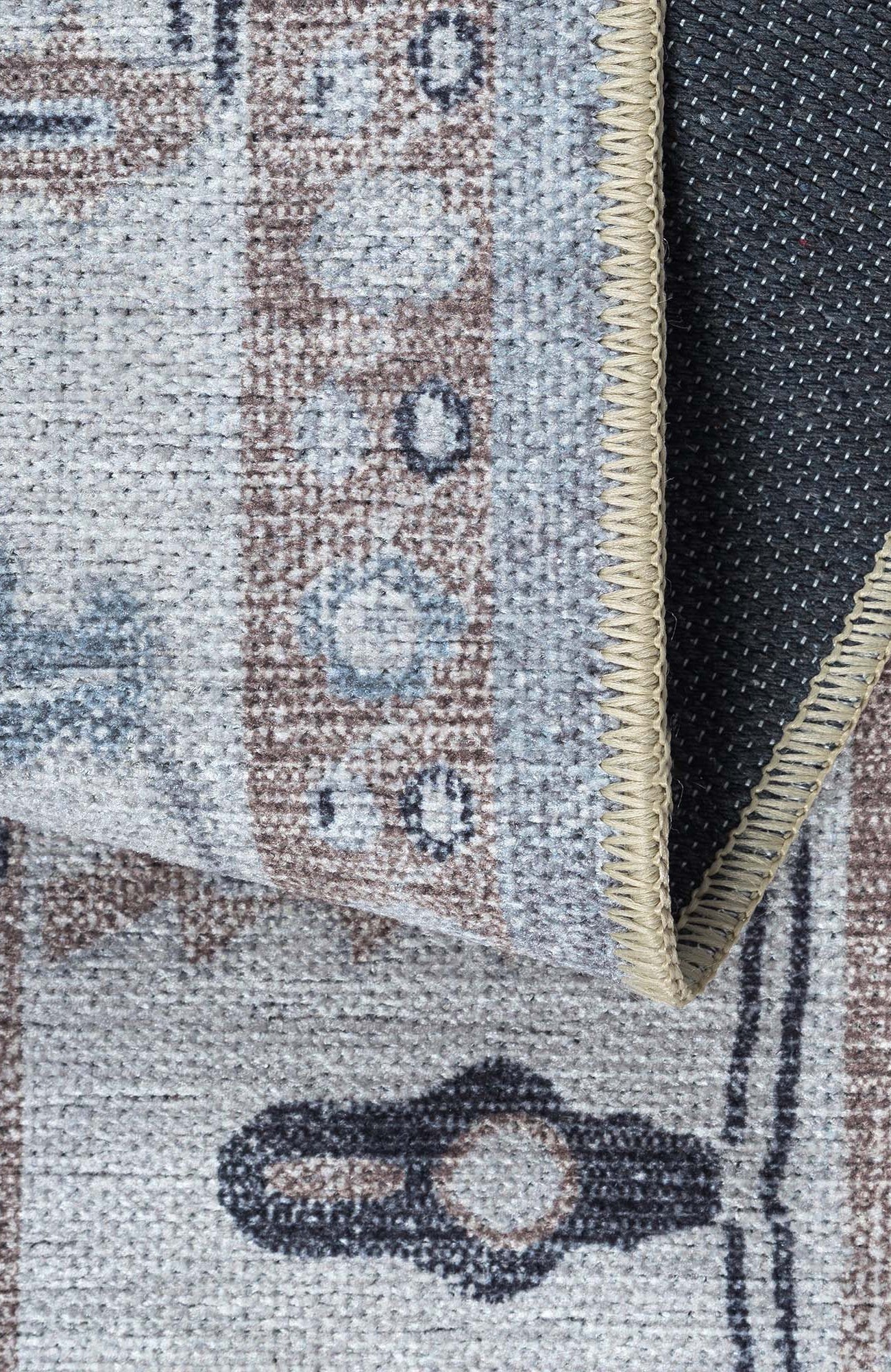 Sylvie Gray Blue Pastel Modern Oushak Rug