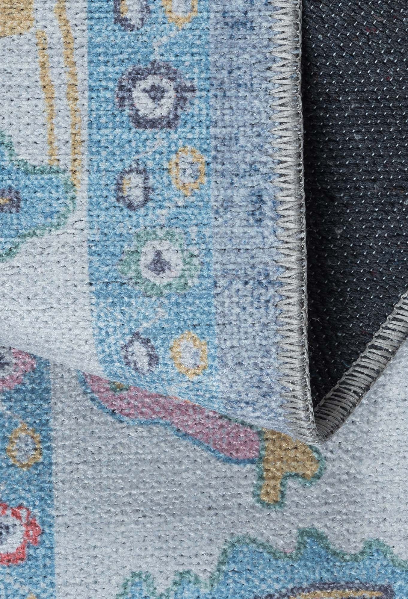 Asiya Muted Blues Modern Oushak Rug