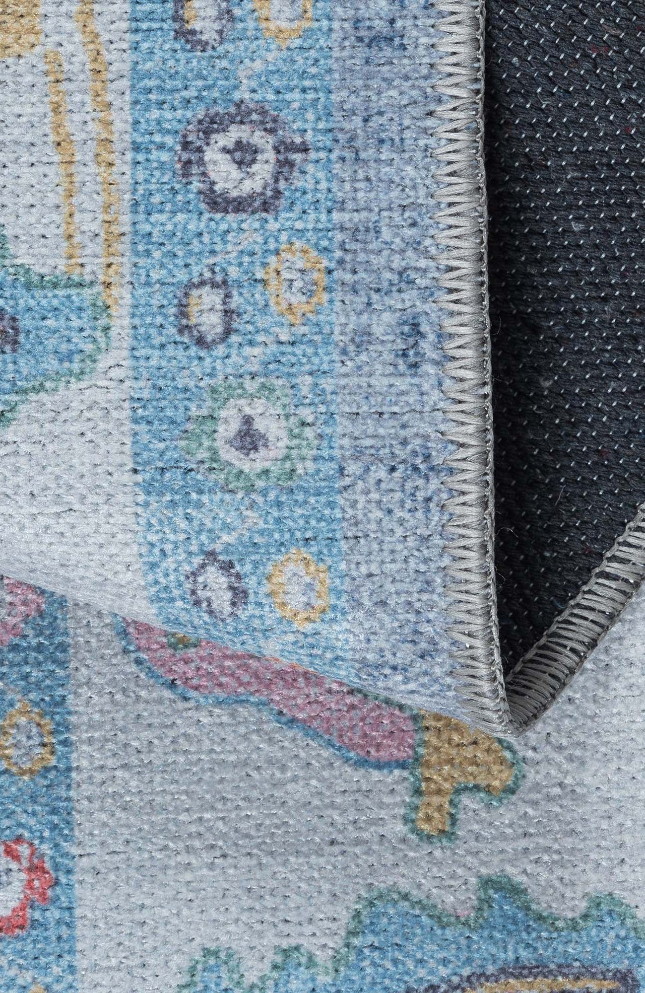 Asiya Muted Blues Modern Oushak Rug