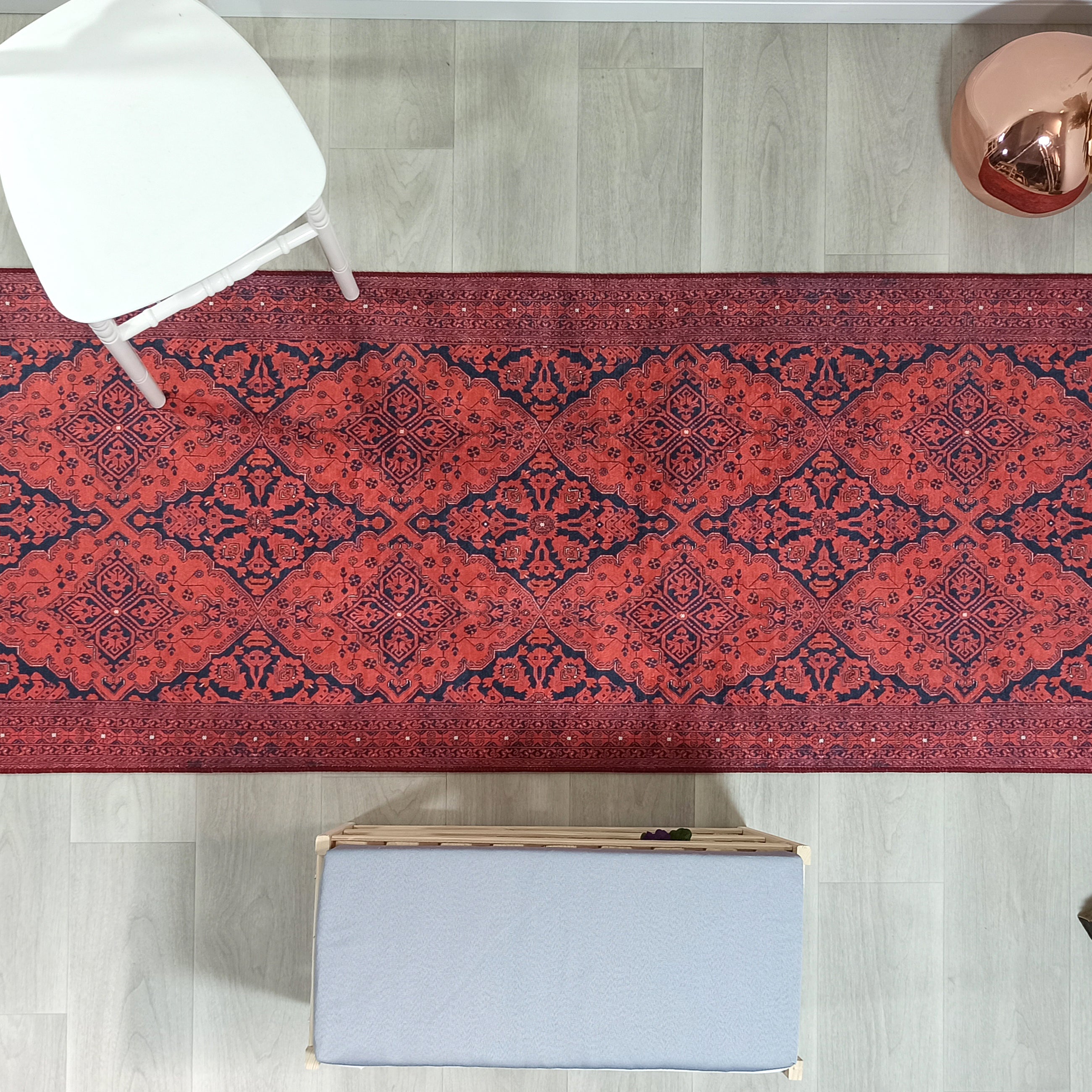 Rihab Red Afghan Oriental Rug