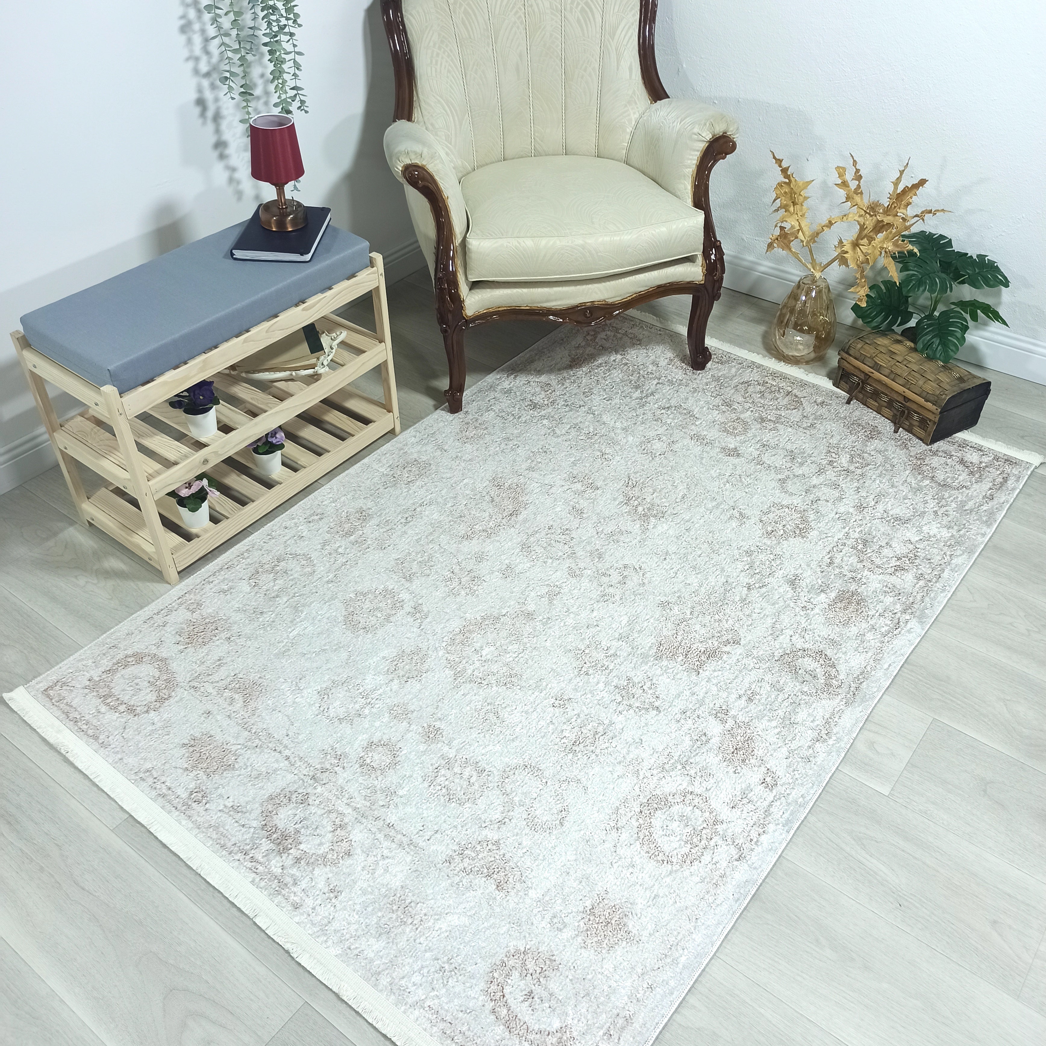 Turkish Vintage look Gray Beige Rug