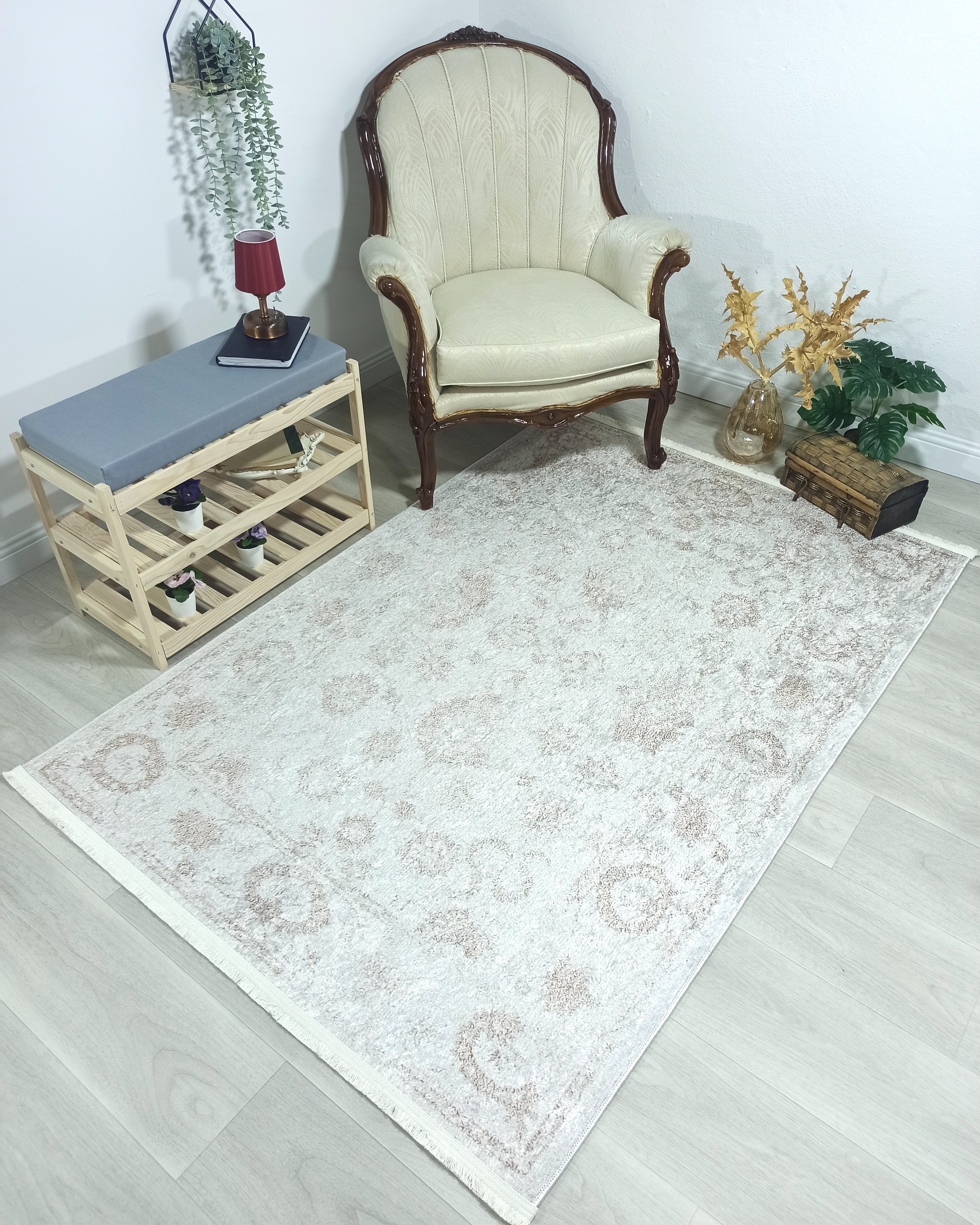 Turkish Vintage look Gray Beige Rug