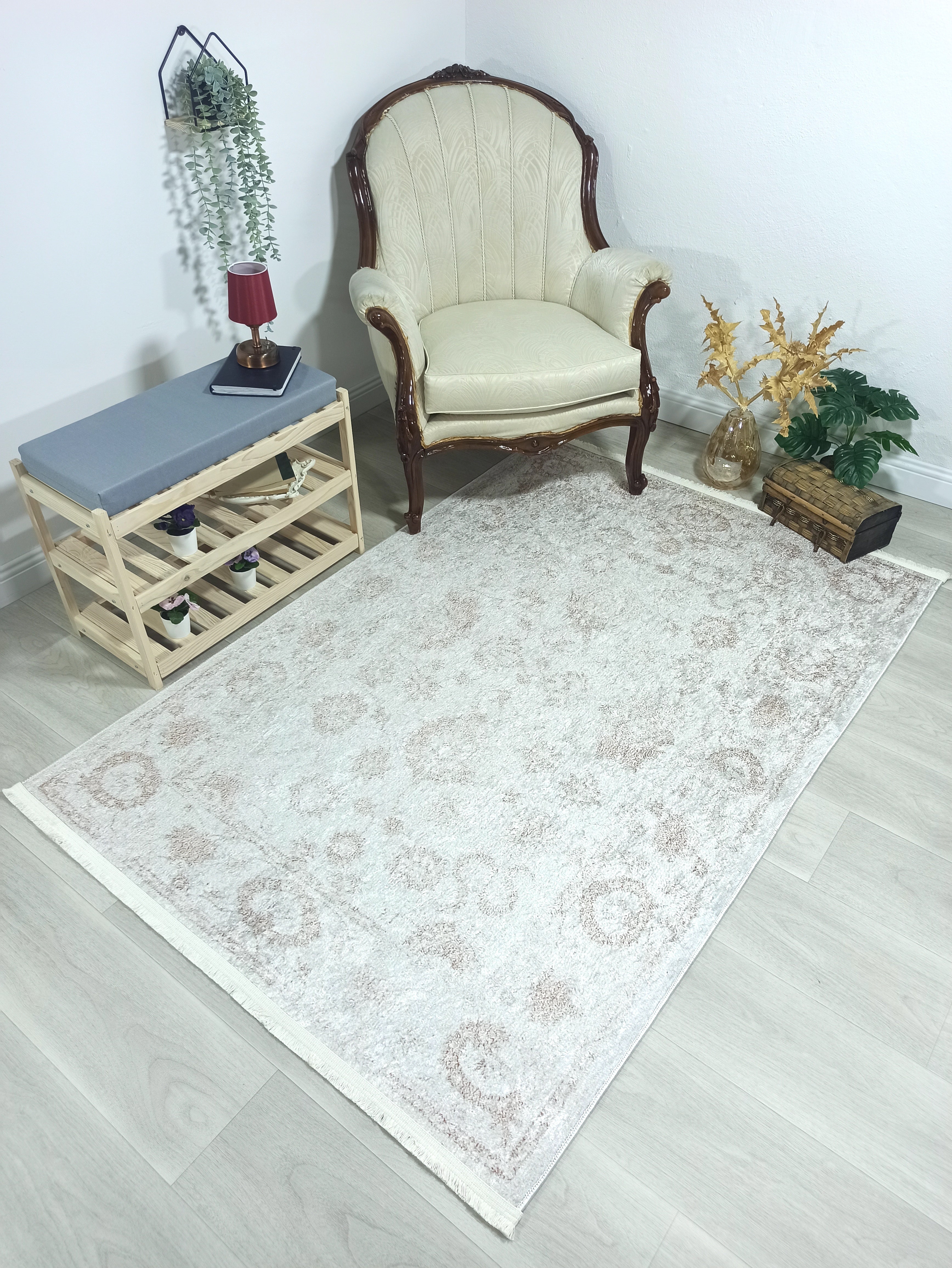 Turkish Vintage look Gray Beige Rug