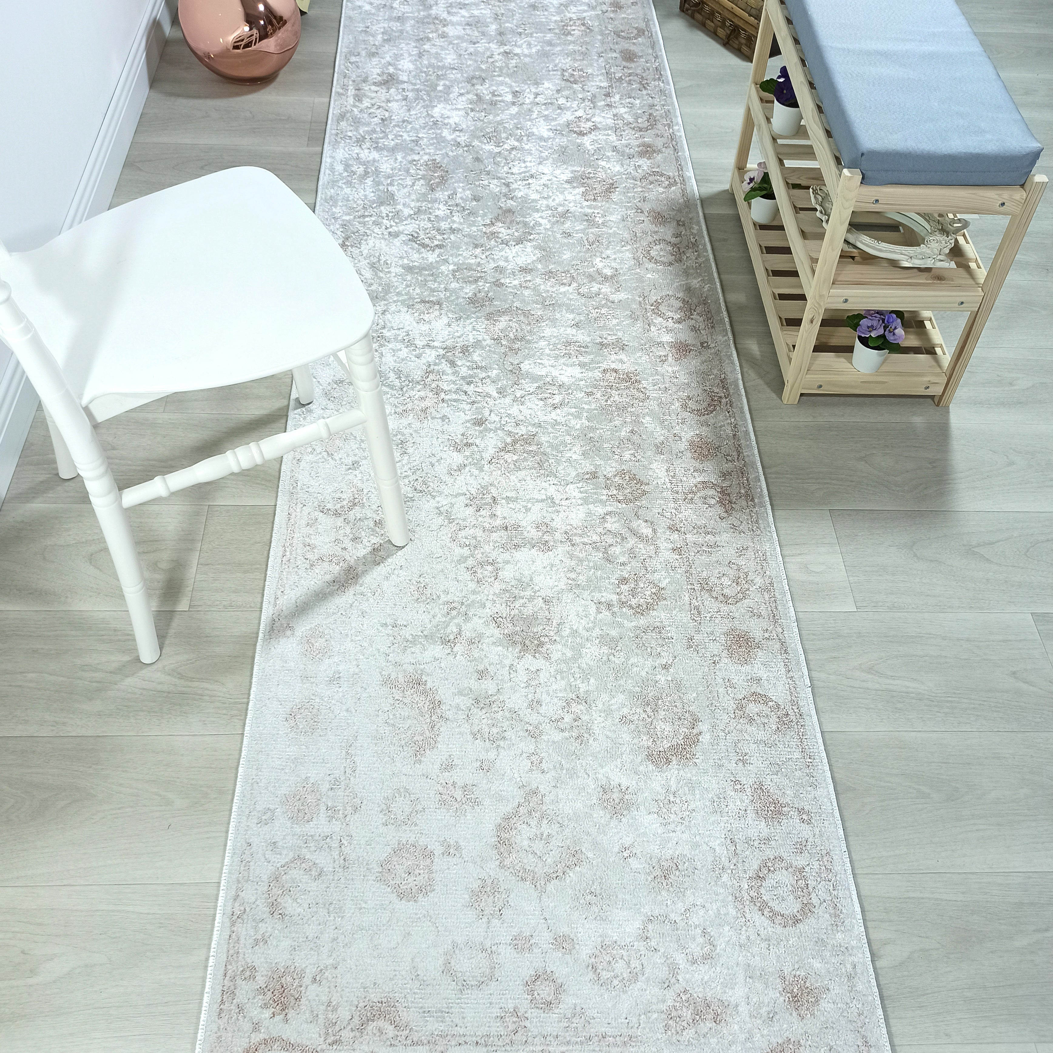 Turkish Vintage look Gray Beige Rug