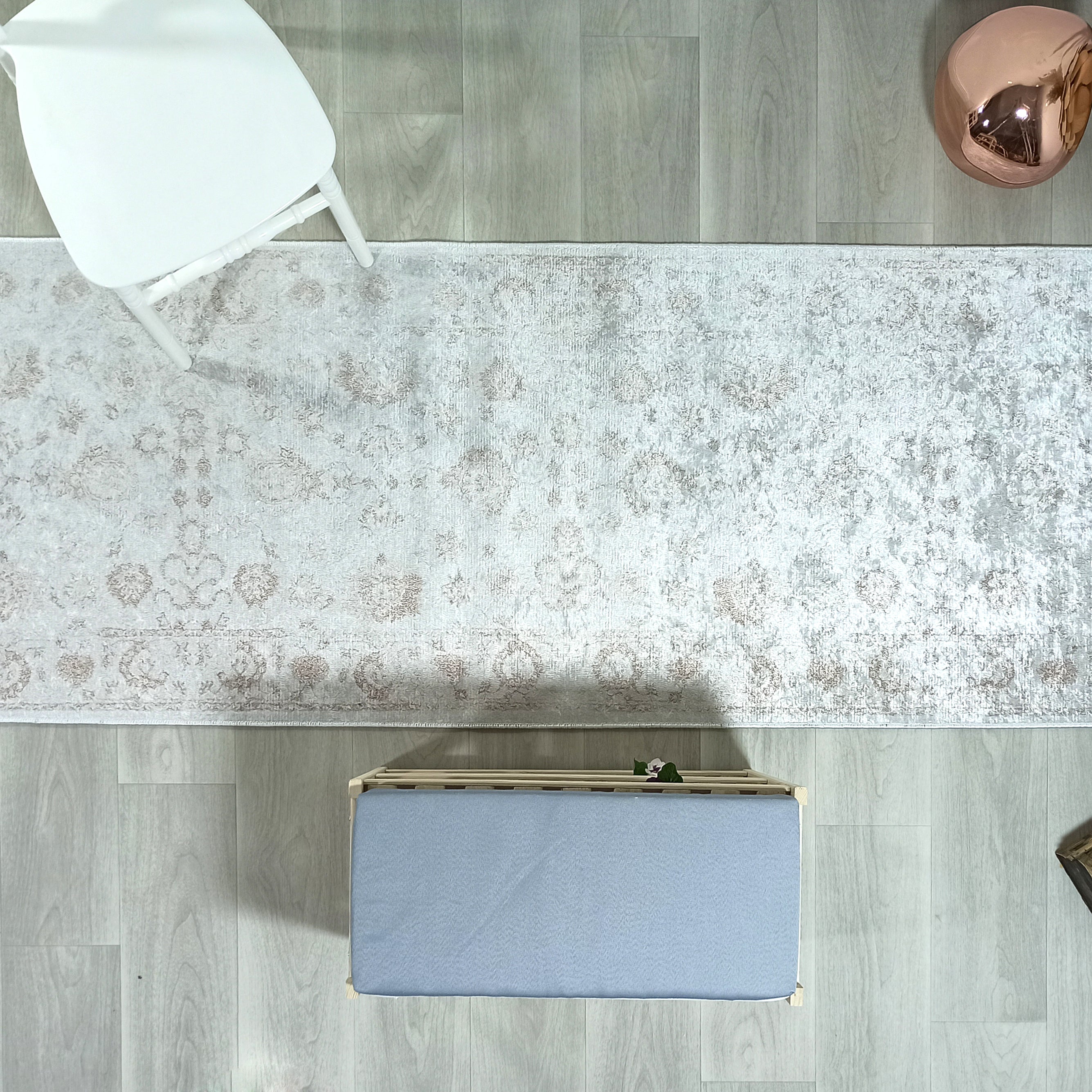 Turkish Vintage look Gray Beige Rug