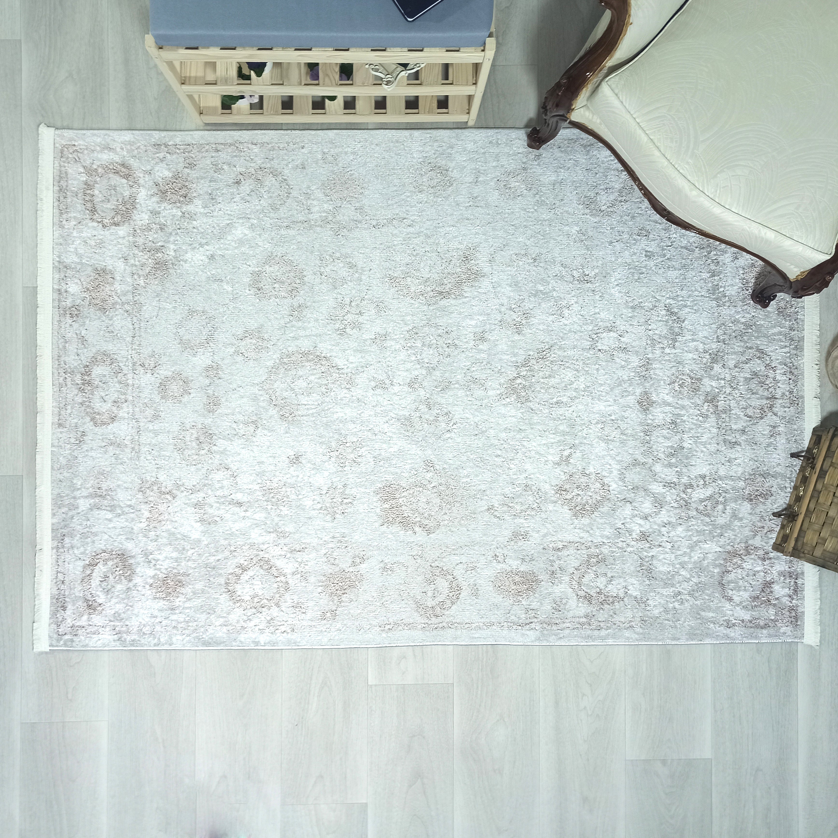 Turkish Vintage look Gray Beige Rug