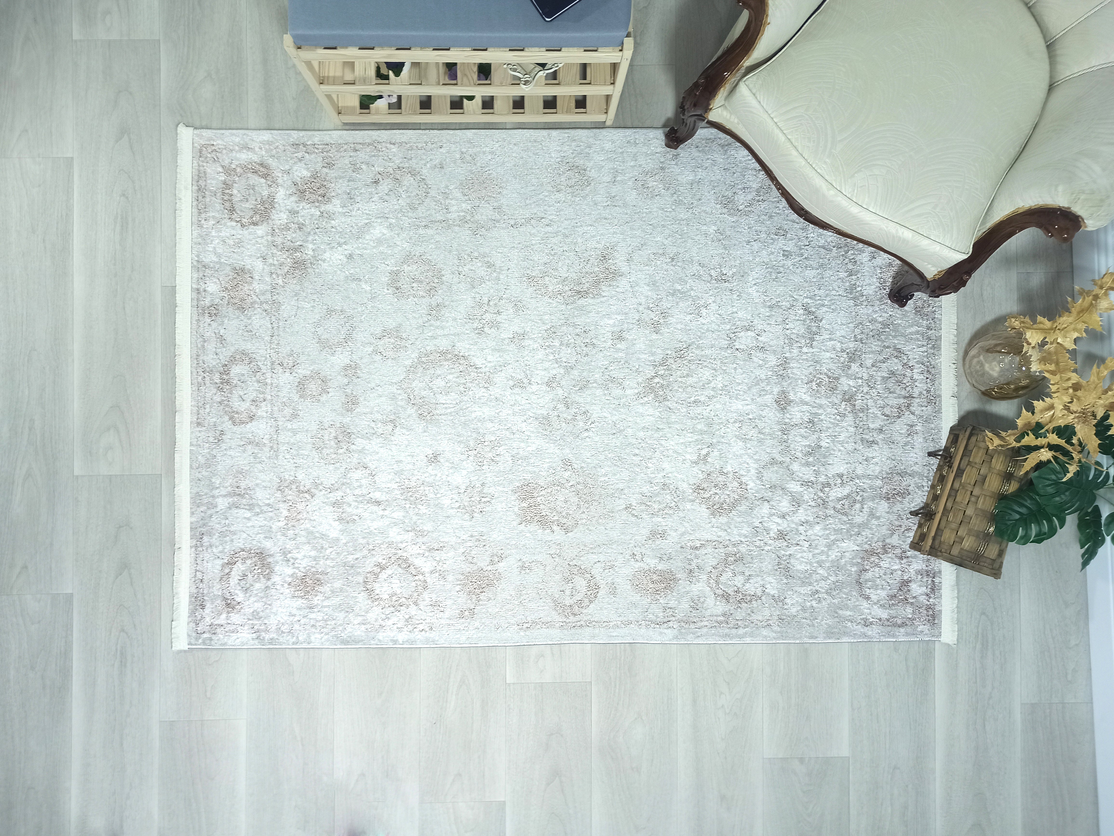 Turkish Vintage look Gray Beige Rug