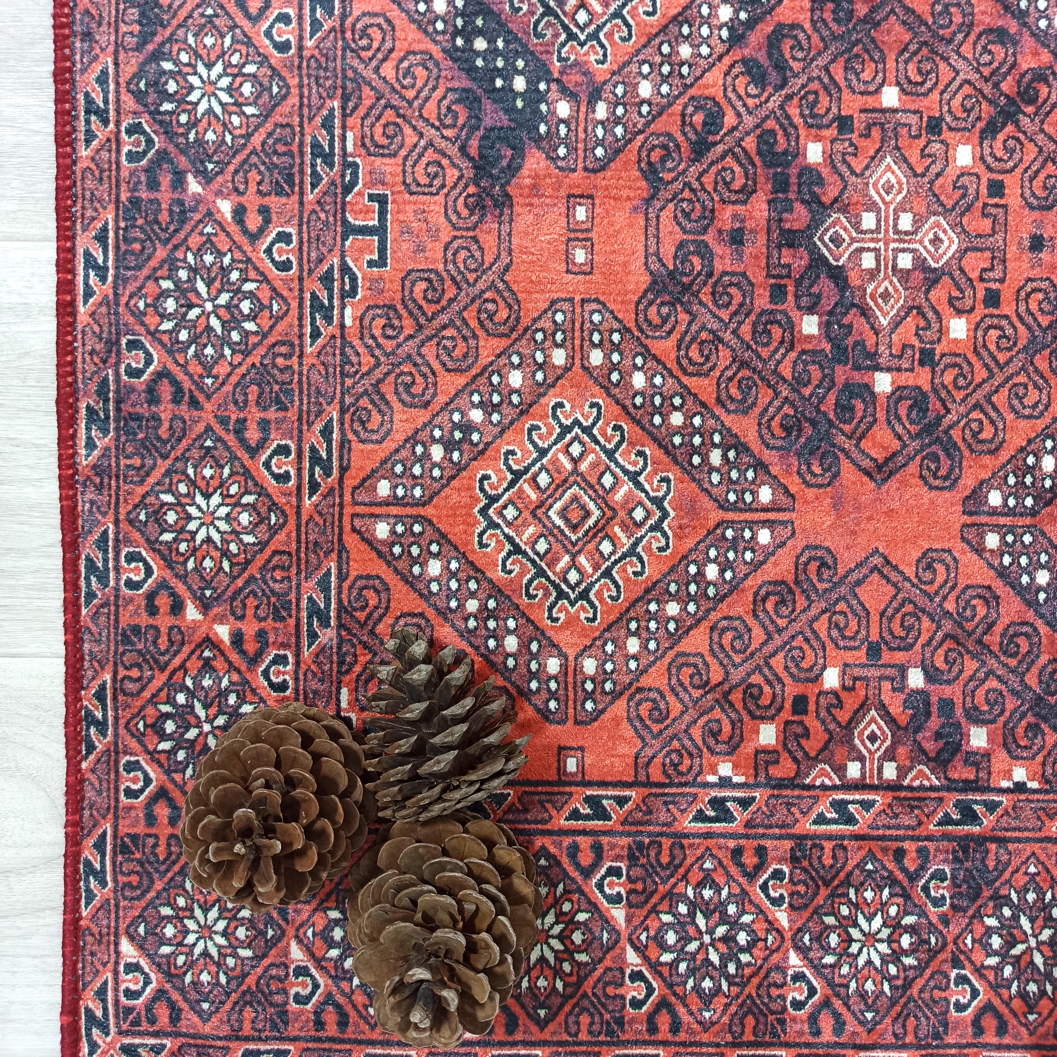 Red Turkish Vintage Runner Area Rug