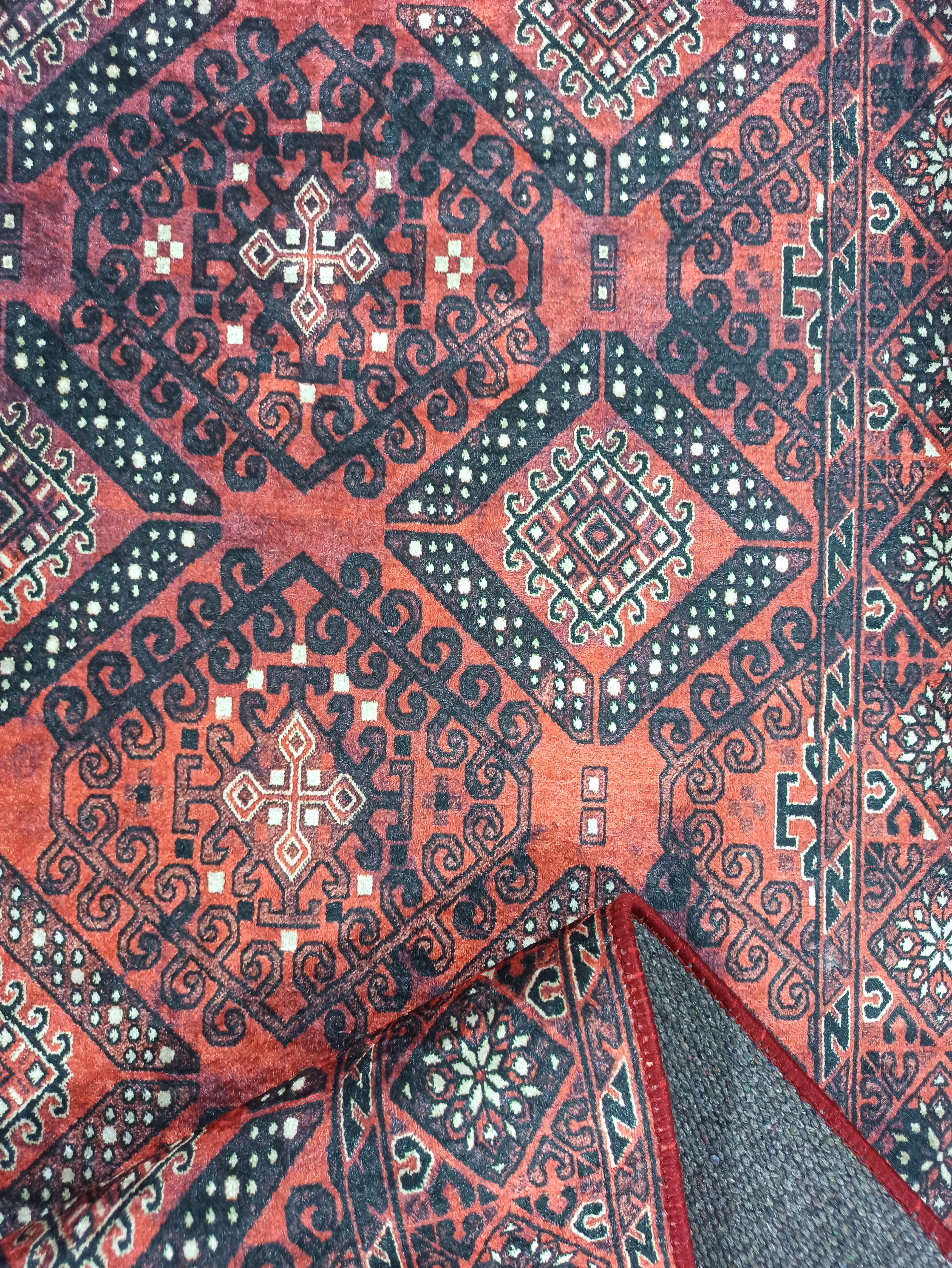Red Turkish Vintage Runner Area Rug