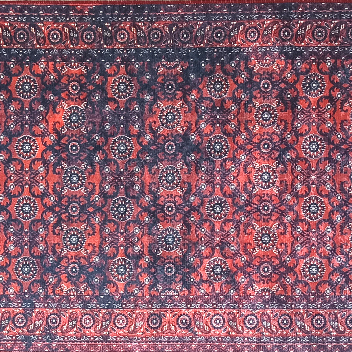 Red Persian Heriz Vintage Style Runner & Rug