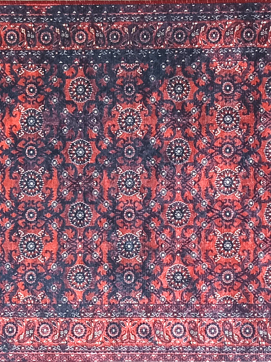 Red Persian Heriz Vintage Style Runner & Rug