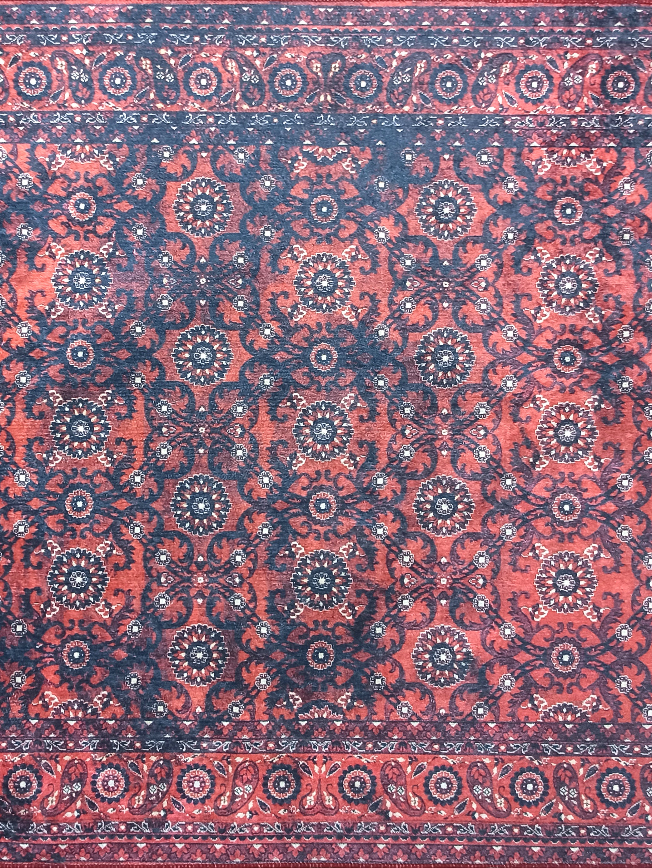 Red Persian Heriz Vintage Style Runner & Rug