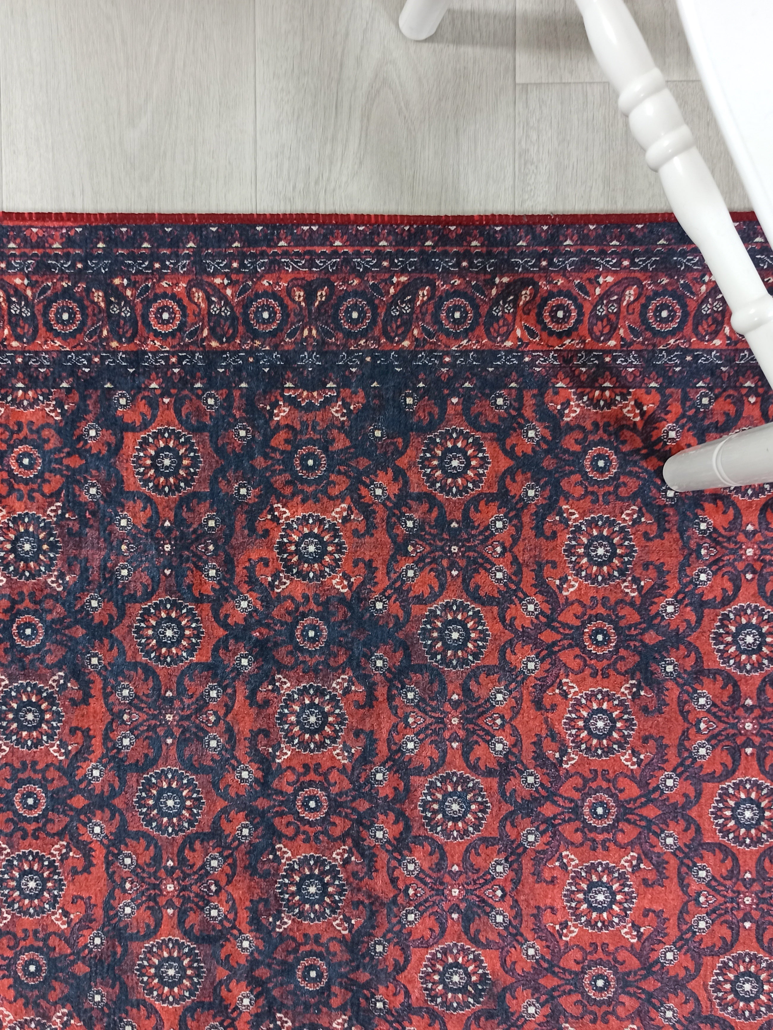 Red Persian Heriz Vintage Style Runner & Rug