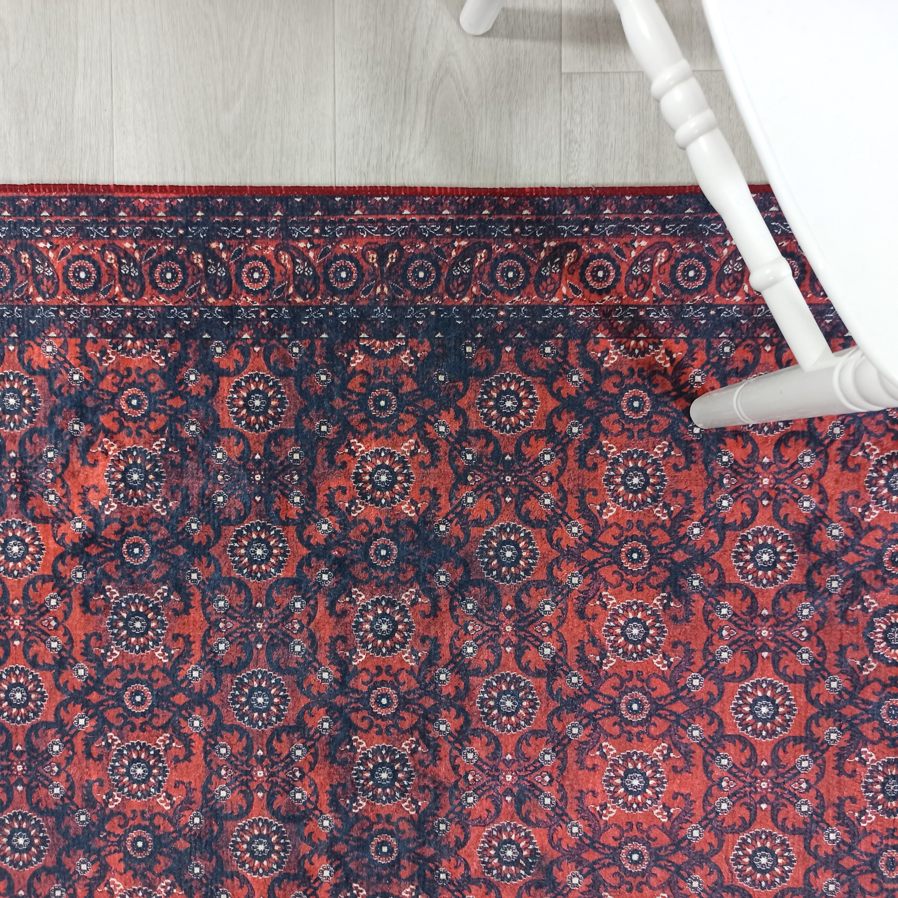 Red Persian Heriz Vintage Style Runner & Rug