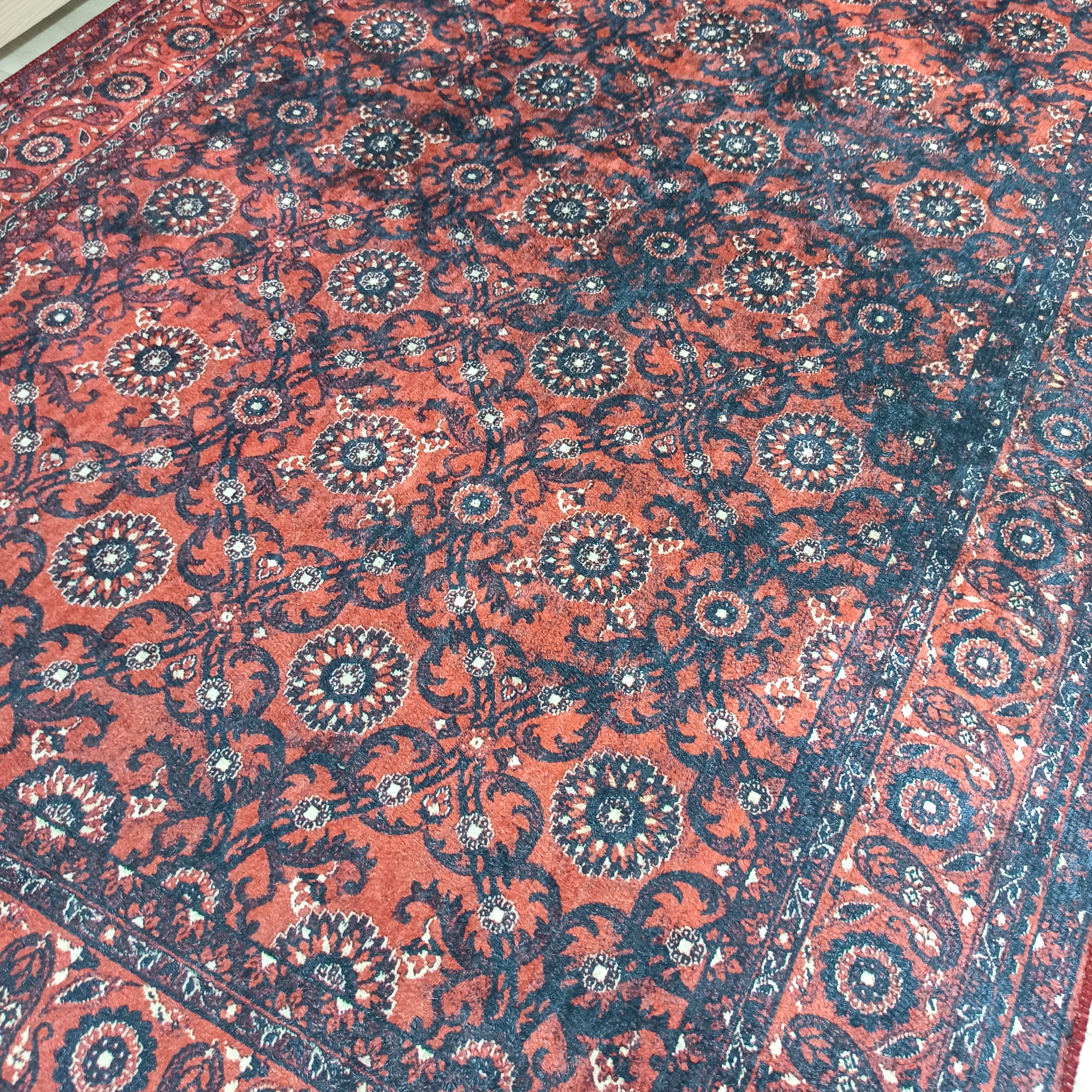 Red Persian Heriz Vintage Style Runner & Rug