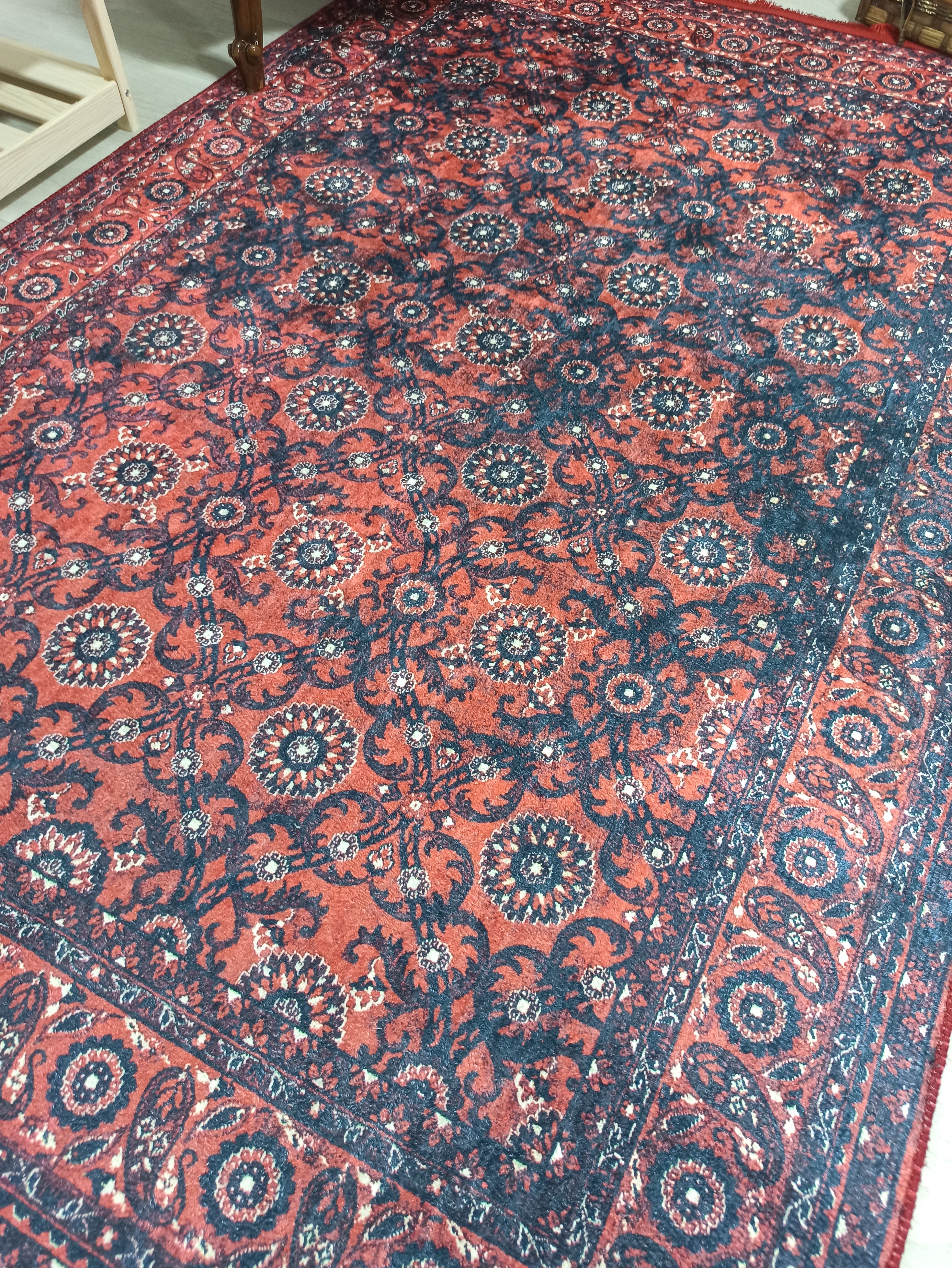 Red Persian Heriz Vintage Style Runner & Rug