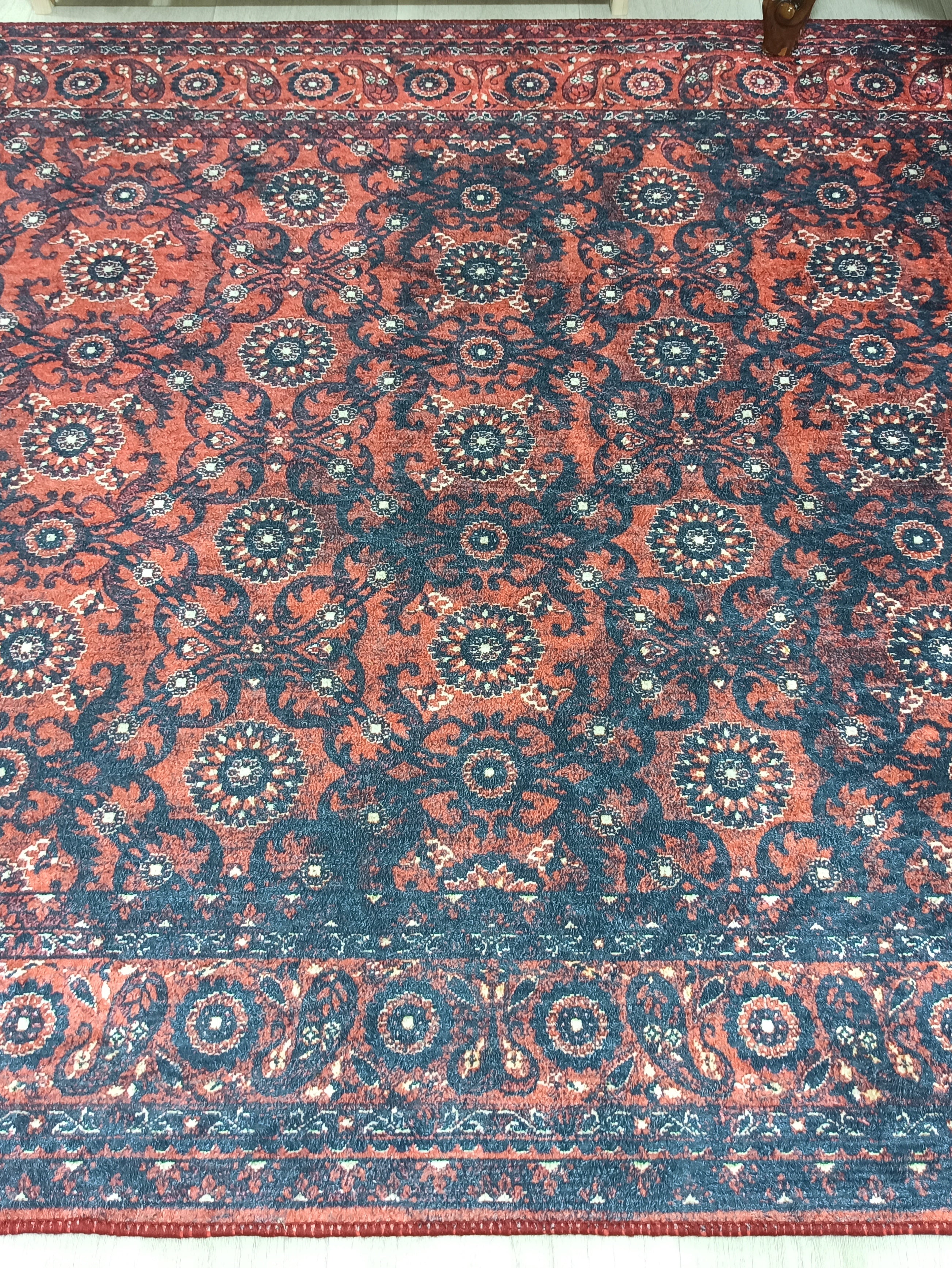 Red Persian Heriz Vintage Style Runner & Rug