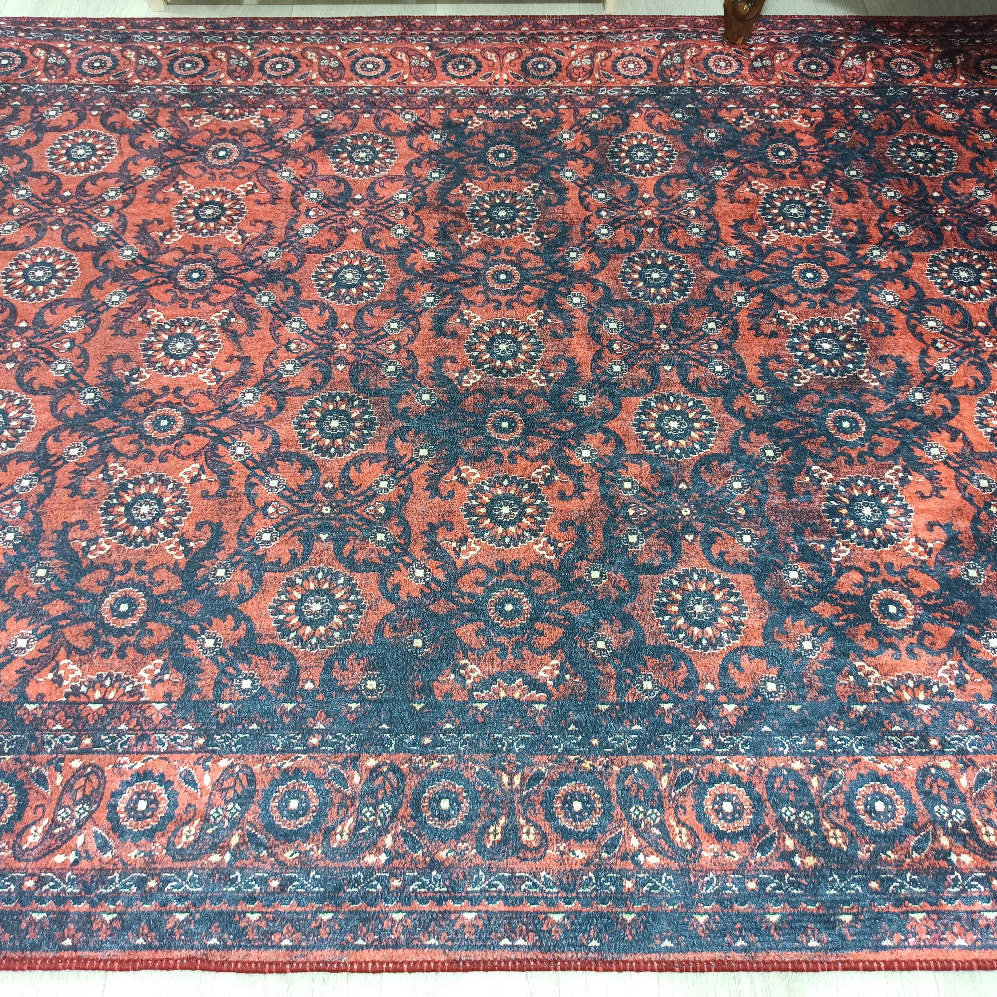 Red Persian Heriz Vintage Style Runner & Rug