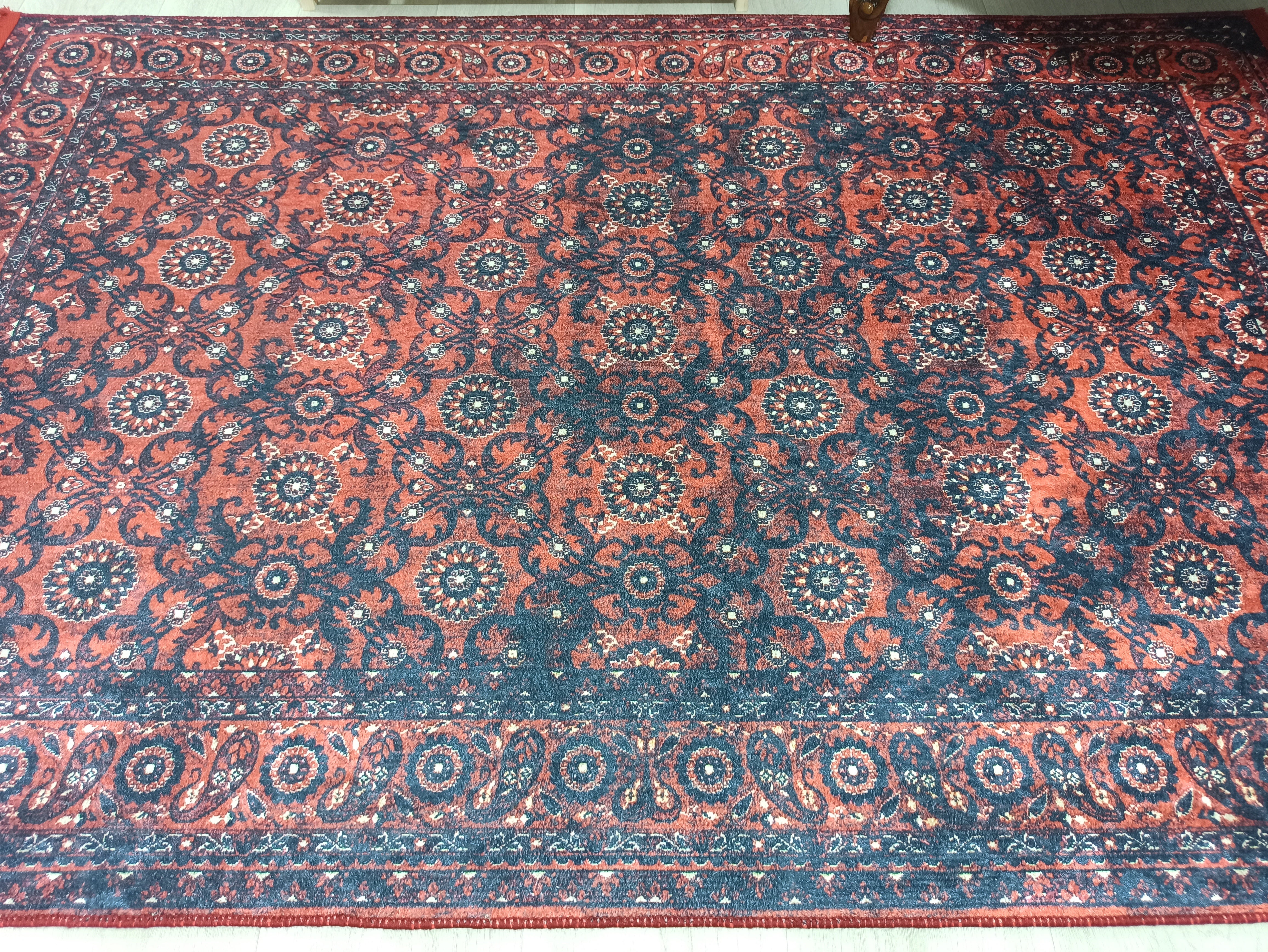 Red Persian Heriz Vintage Style Runner & Rug