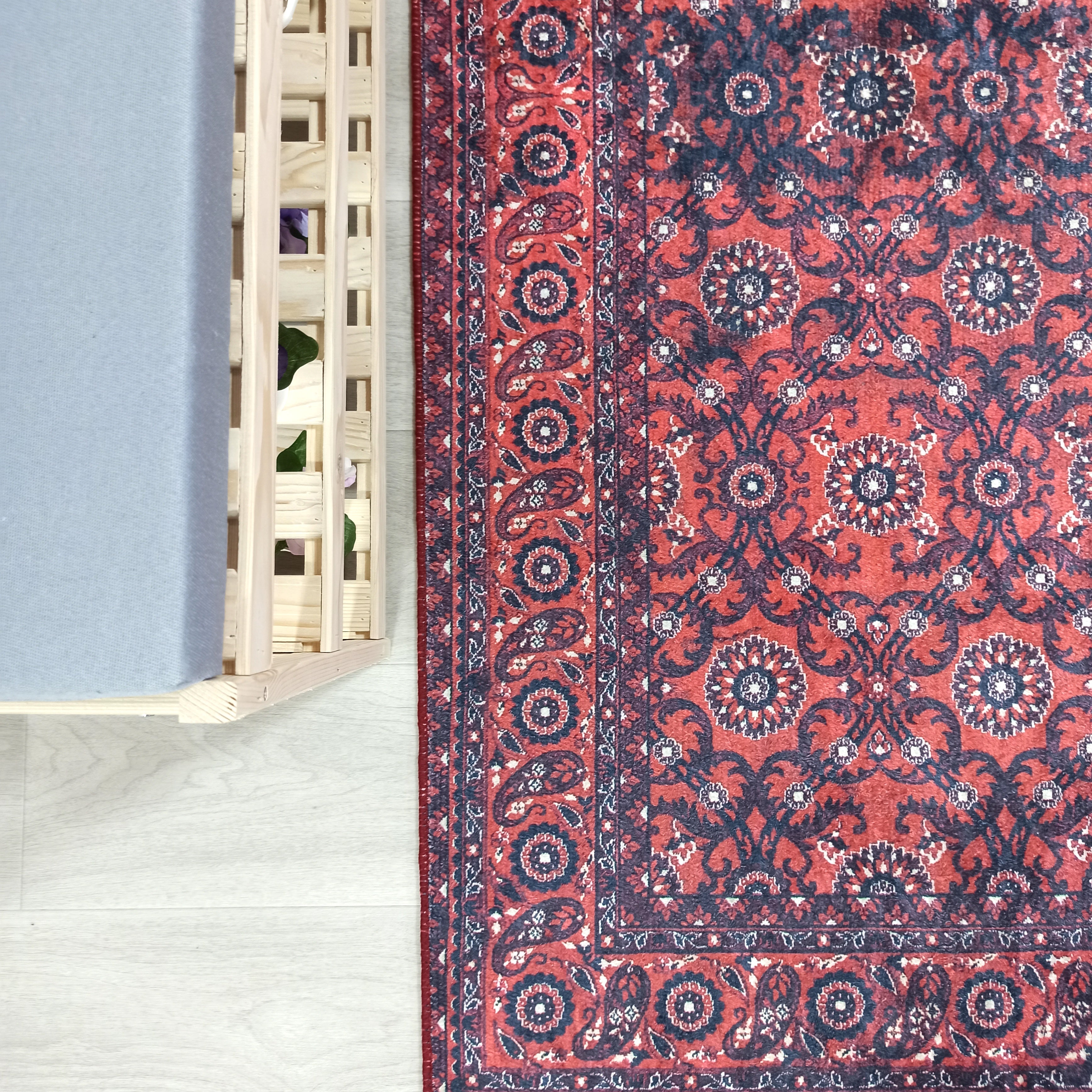 Red Persian Heriz Vintage Style Runner & Rug