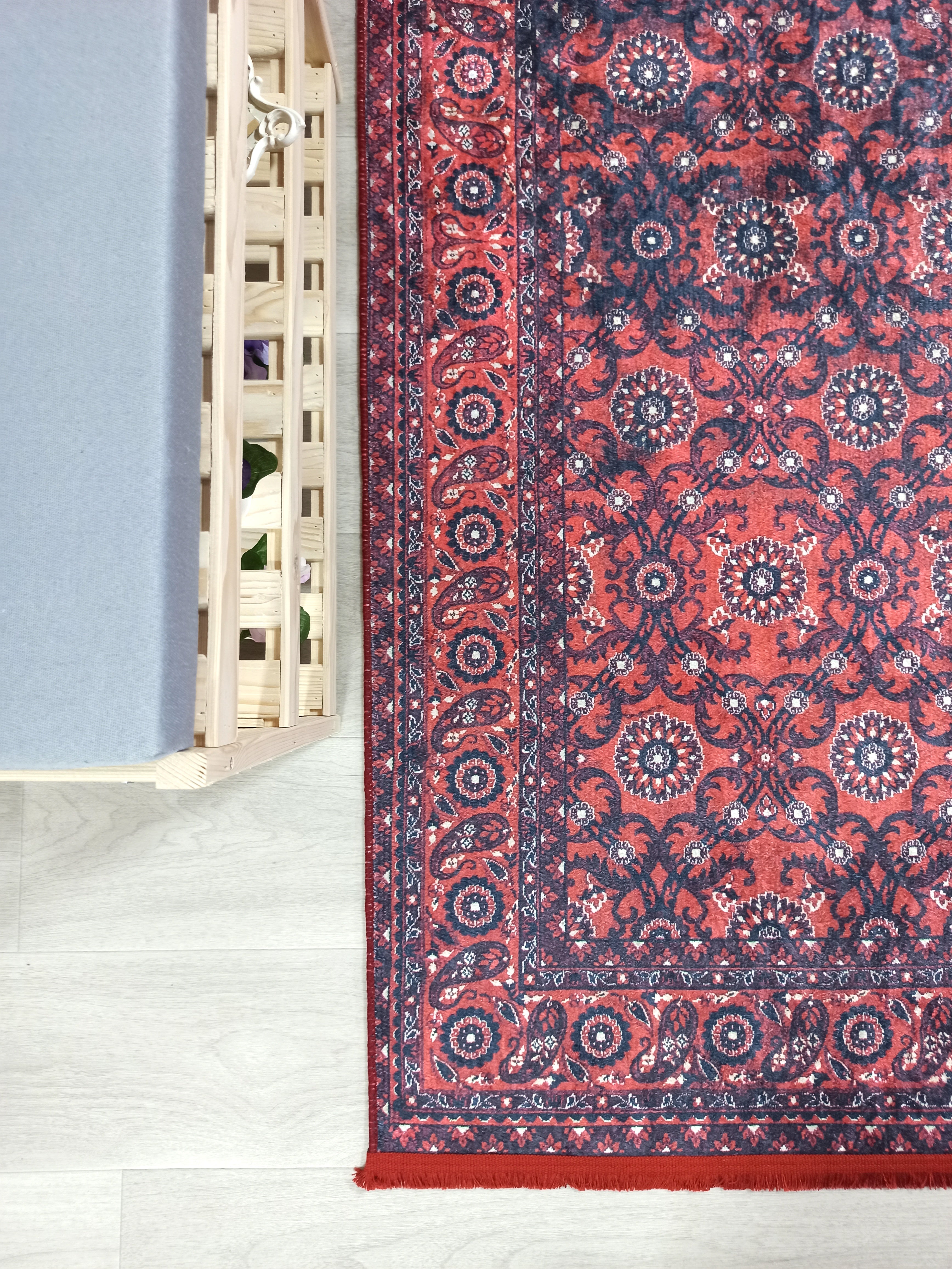 Red Persian Heriz Vintage Style Runner & Rug