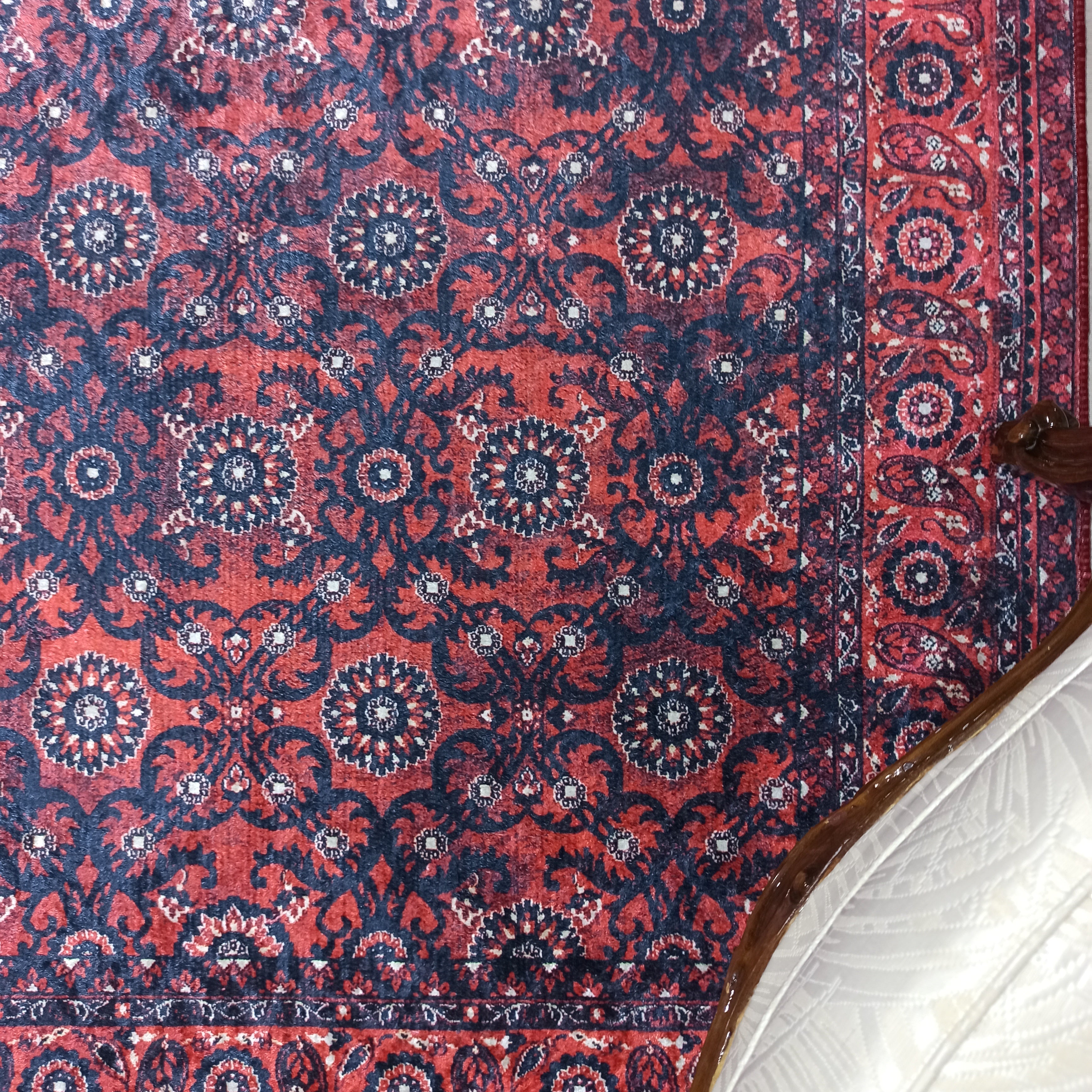 Red Persian Heriz Vintage Style Runner & Rug