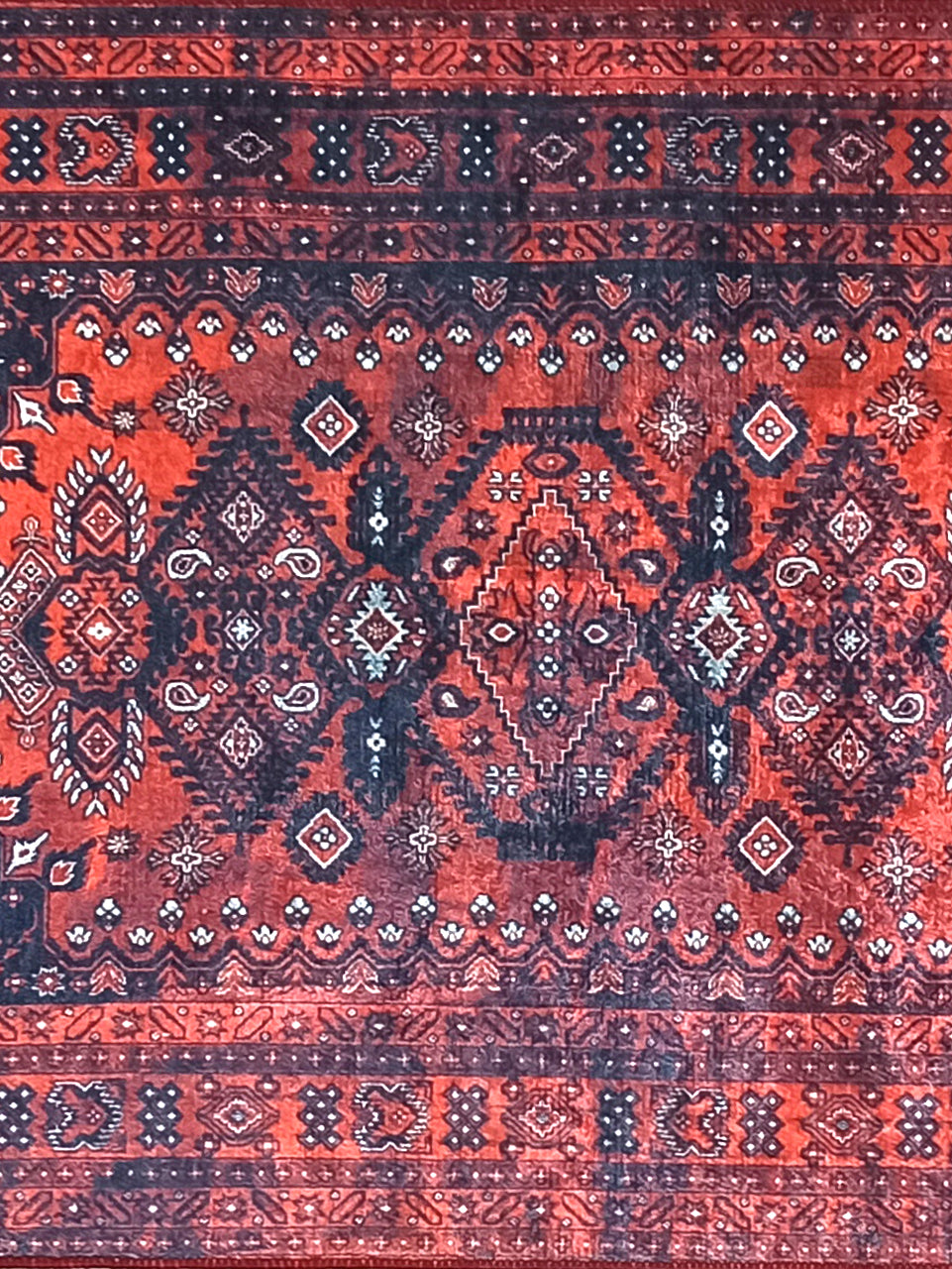 Turkish Central Medallion Burgundy Claret Red Rug