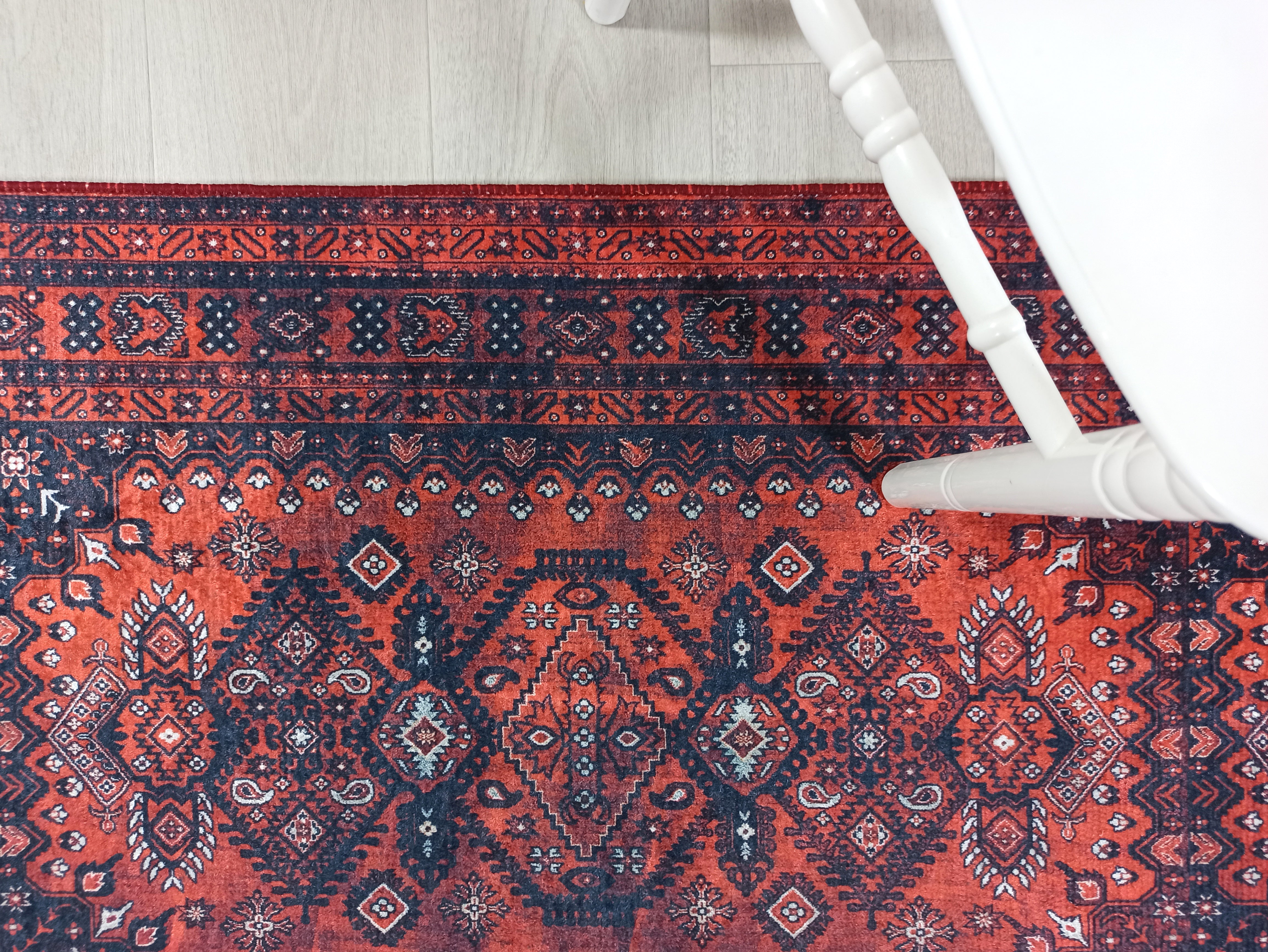 Turkish Central Medallion Burgundy Claret Red Rug