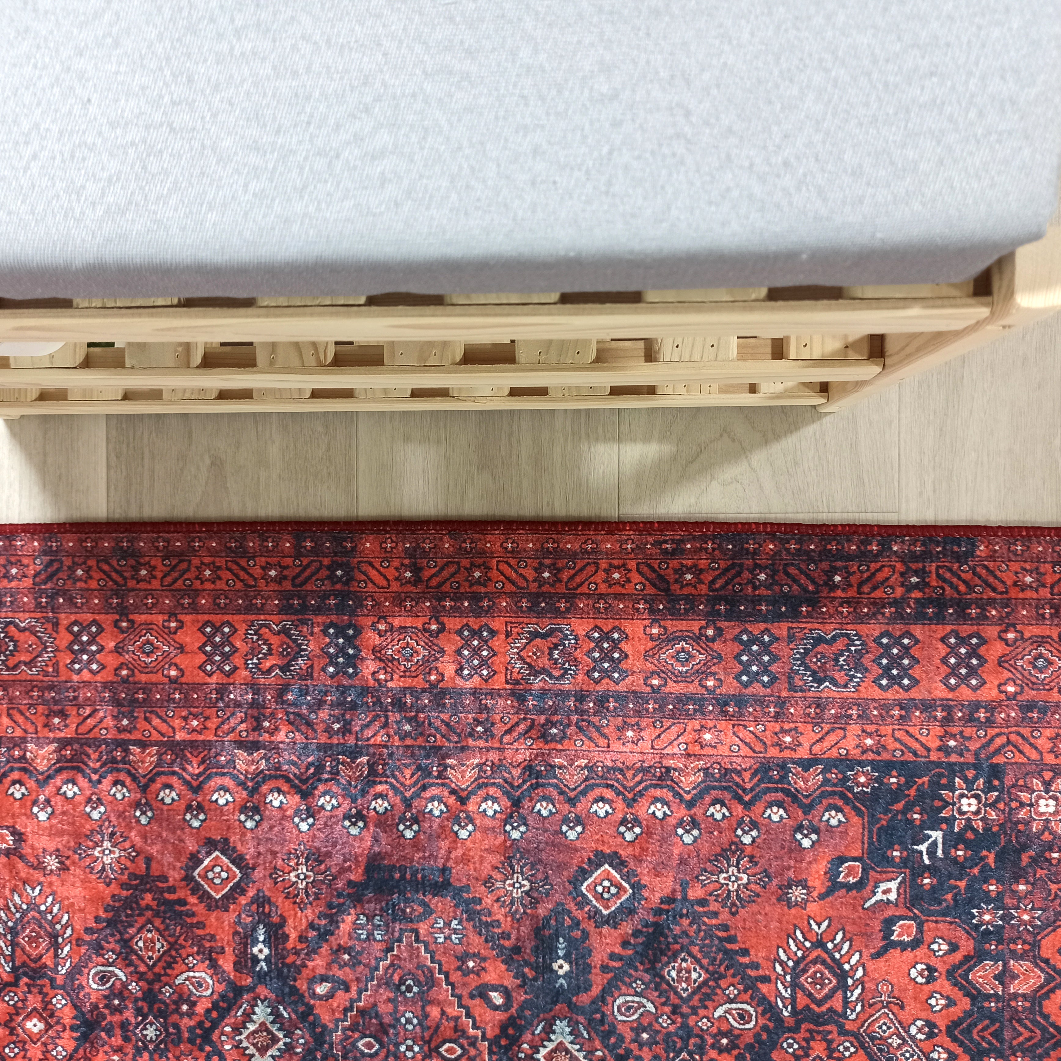 Turkish Central Medallion Burgundy Claret Red Rug