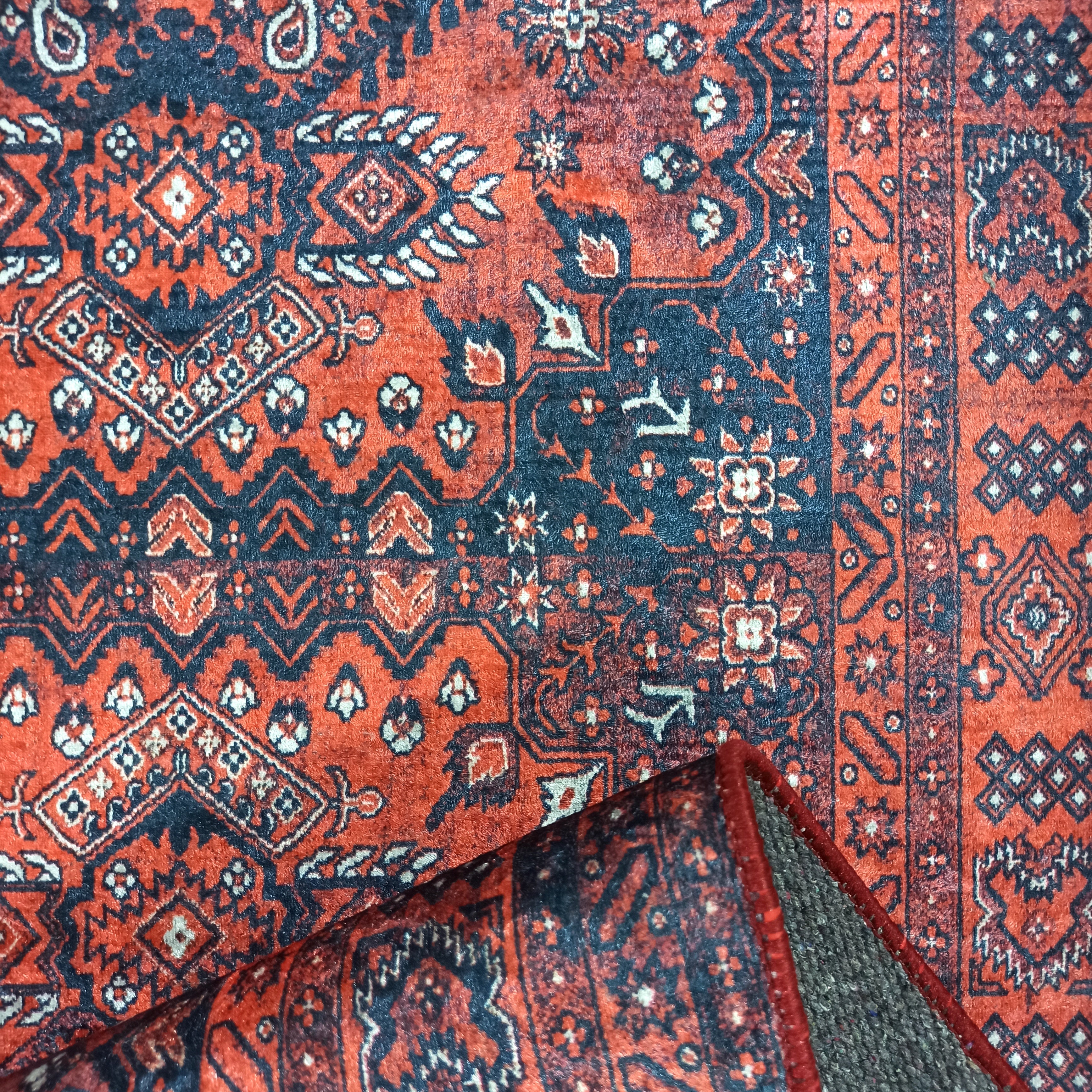 Turkish Central Medallion Burgundy Claret Red Rug