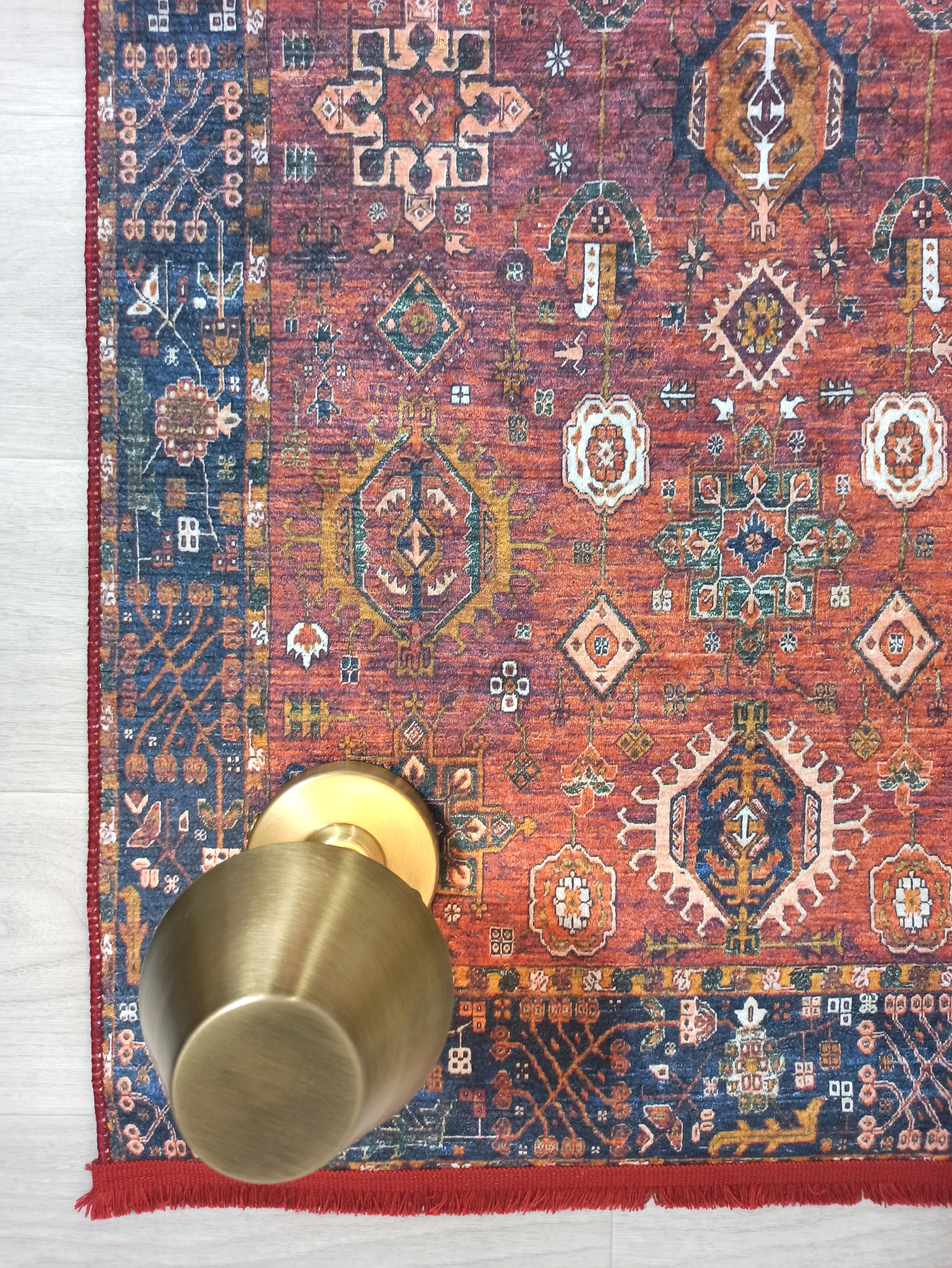 Red Turkish Vintage Traditional Carpet Modern Floor Decor Rug