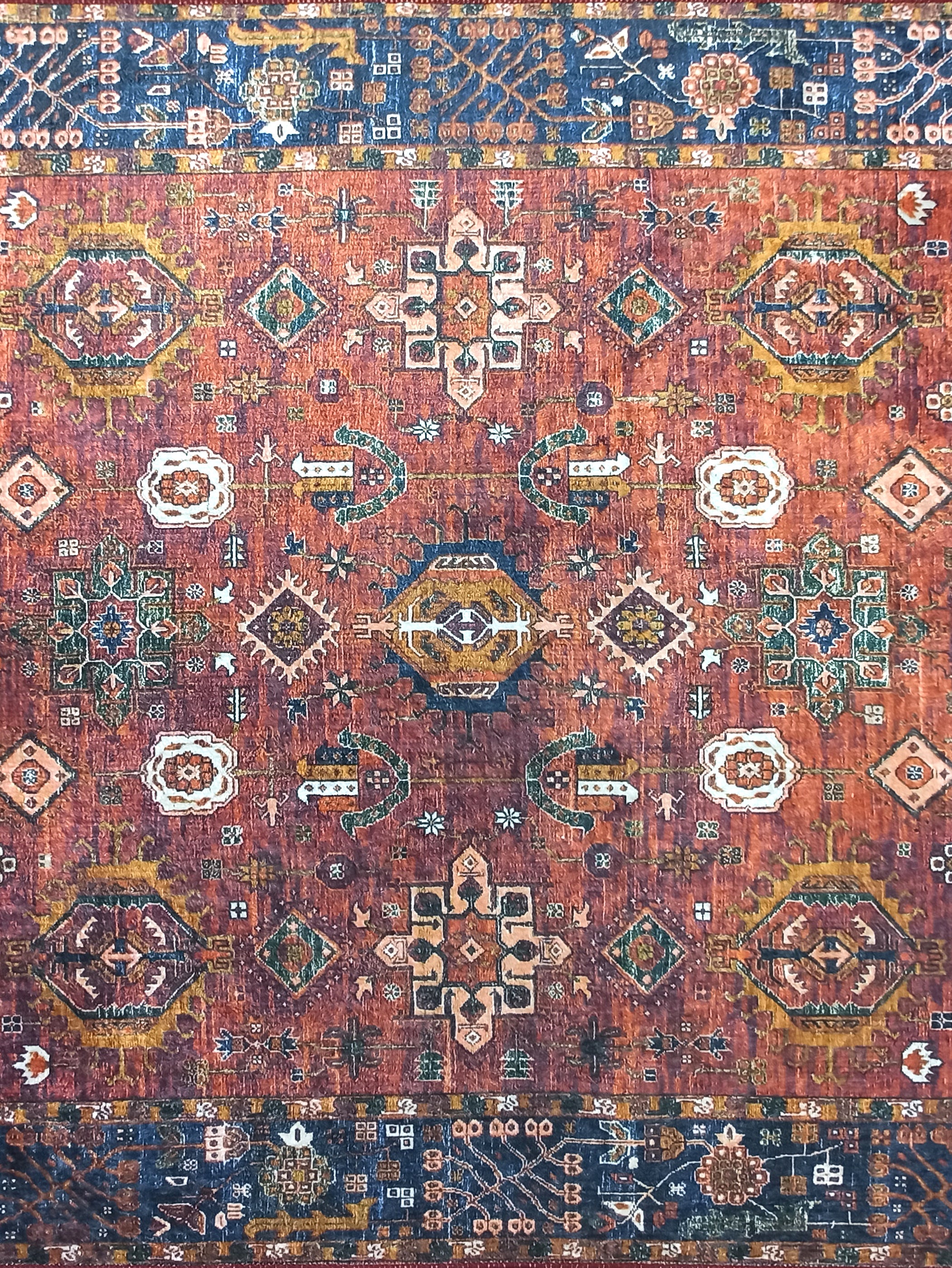 Red Turkish Vintage Traditional Carpet Modern Floor Decor Rug