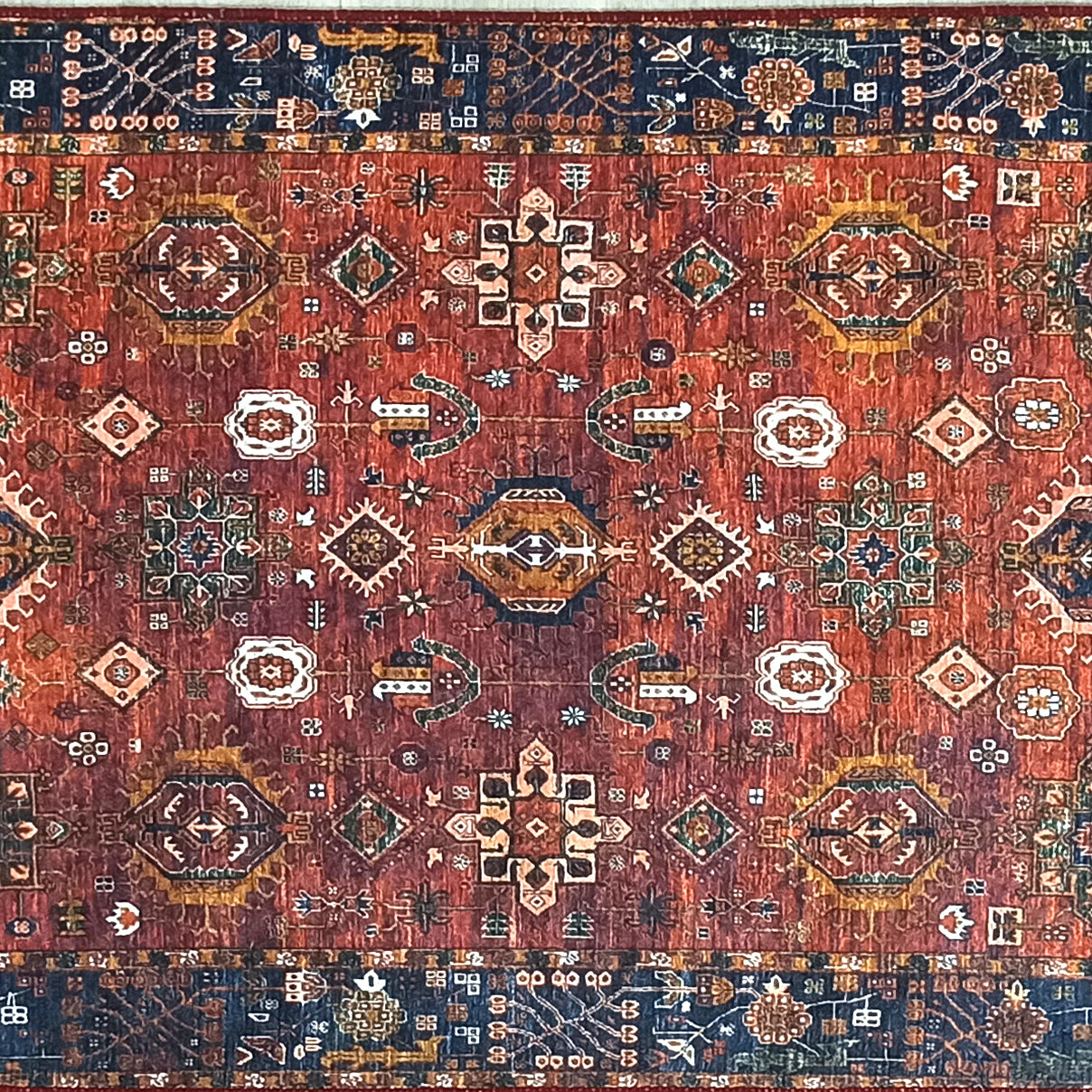 Red Turkish Vintage Traditional Carpet Modern Floor Decor Rug