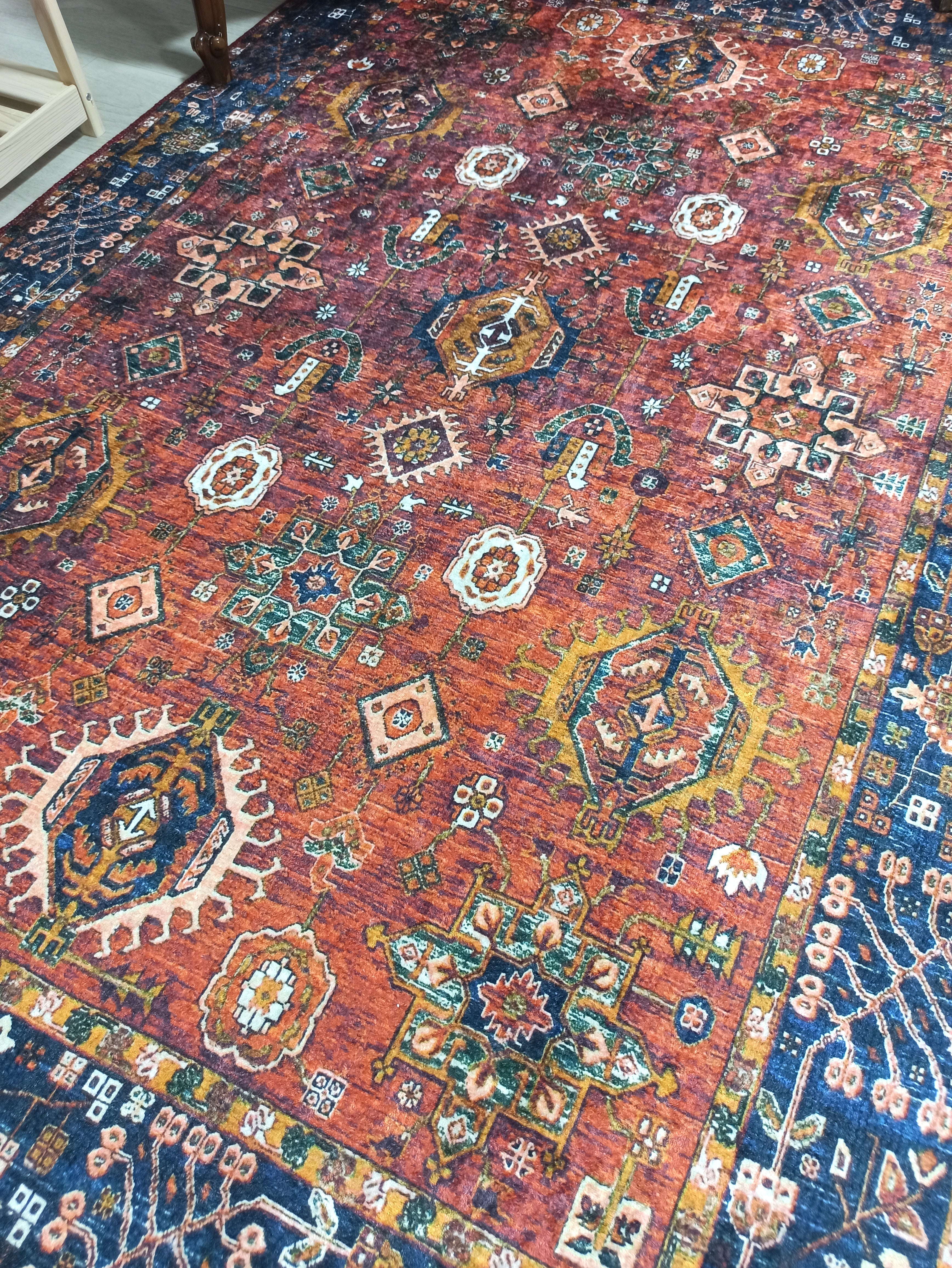 Red Turkish Vintage Traditional Carpet Modern Floor Decor Rug