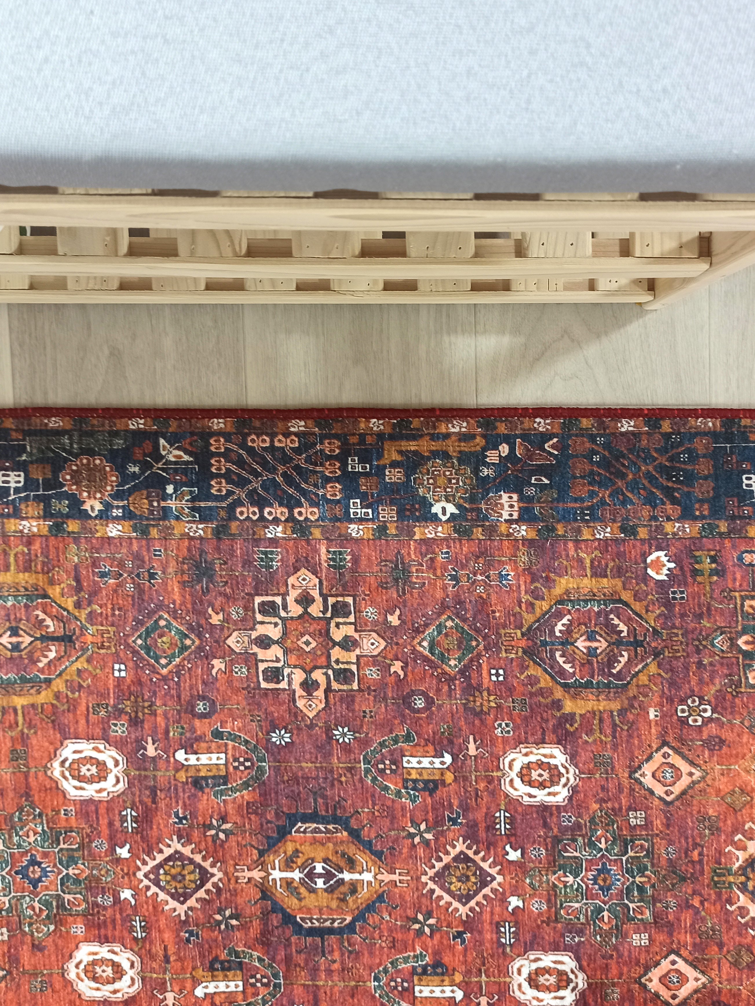 Red Turkish Vintage Traditional Carpet Modern Floor Decor Rug