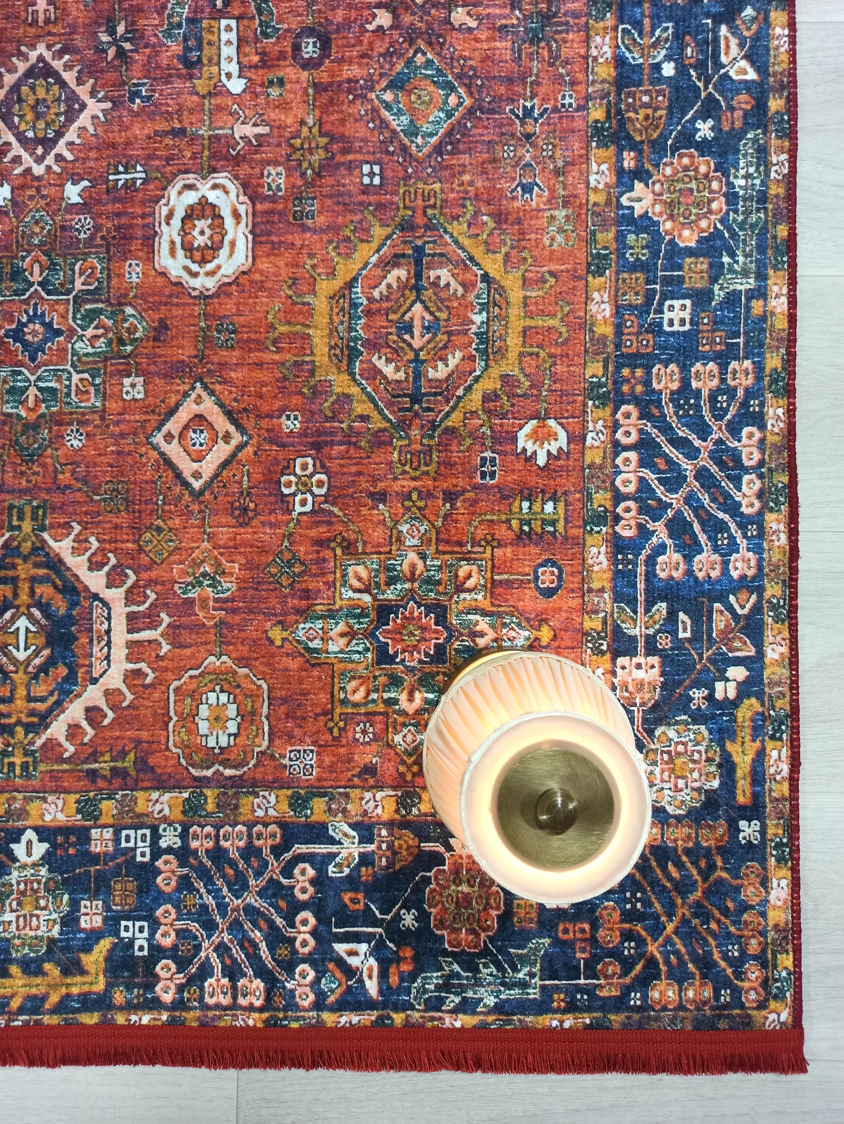 Red Turkish Vintage Traditional Carpet Modern Floor Decor Rug