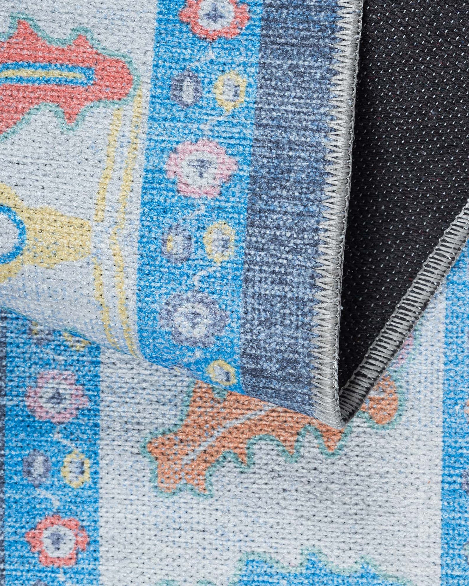 Adeline Pastel Blue Modern Oushak Rug