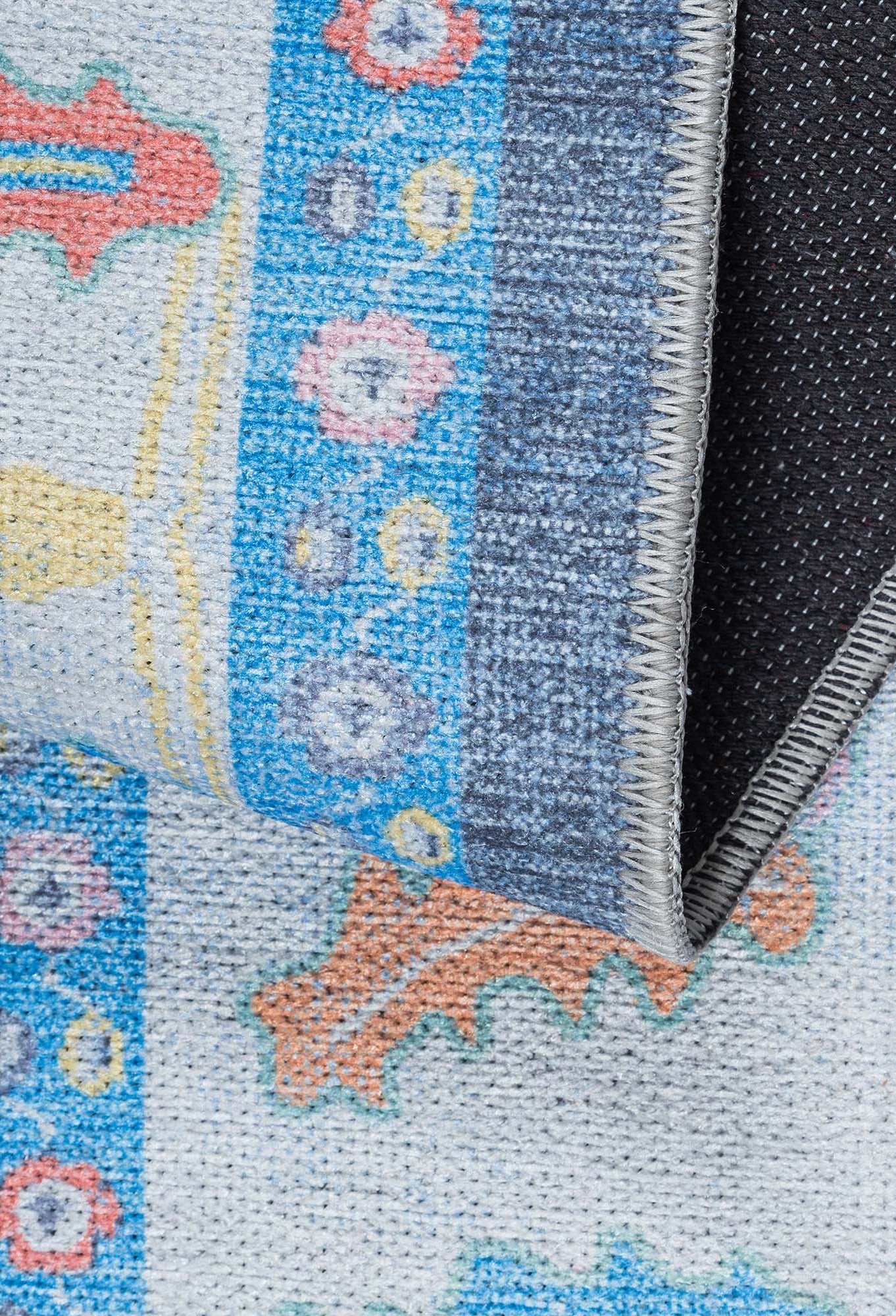 Adeline Pastel Blue Modern Oushak Rug