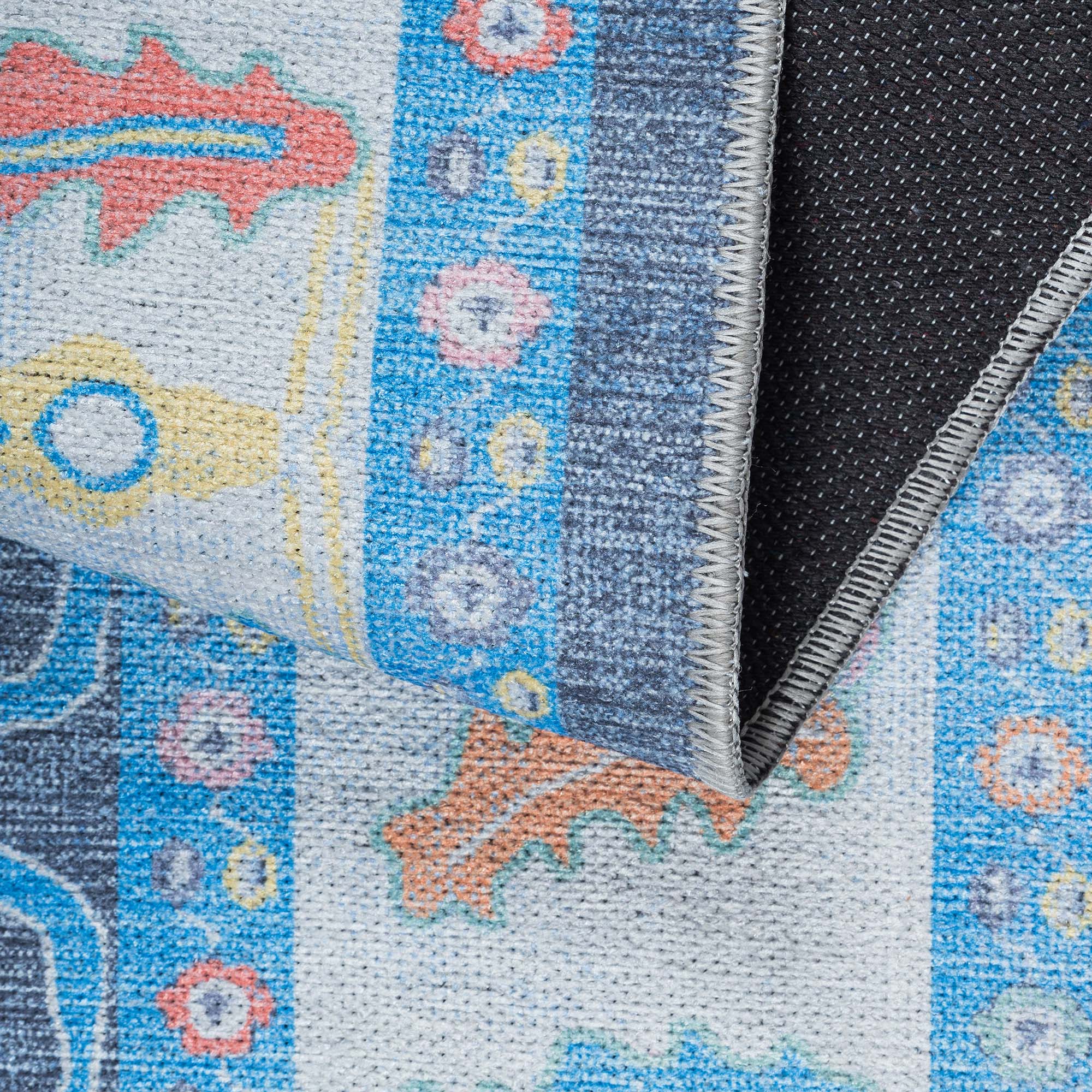 Adeline Pastel Blue Modern Oushak Rug