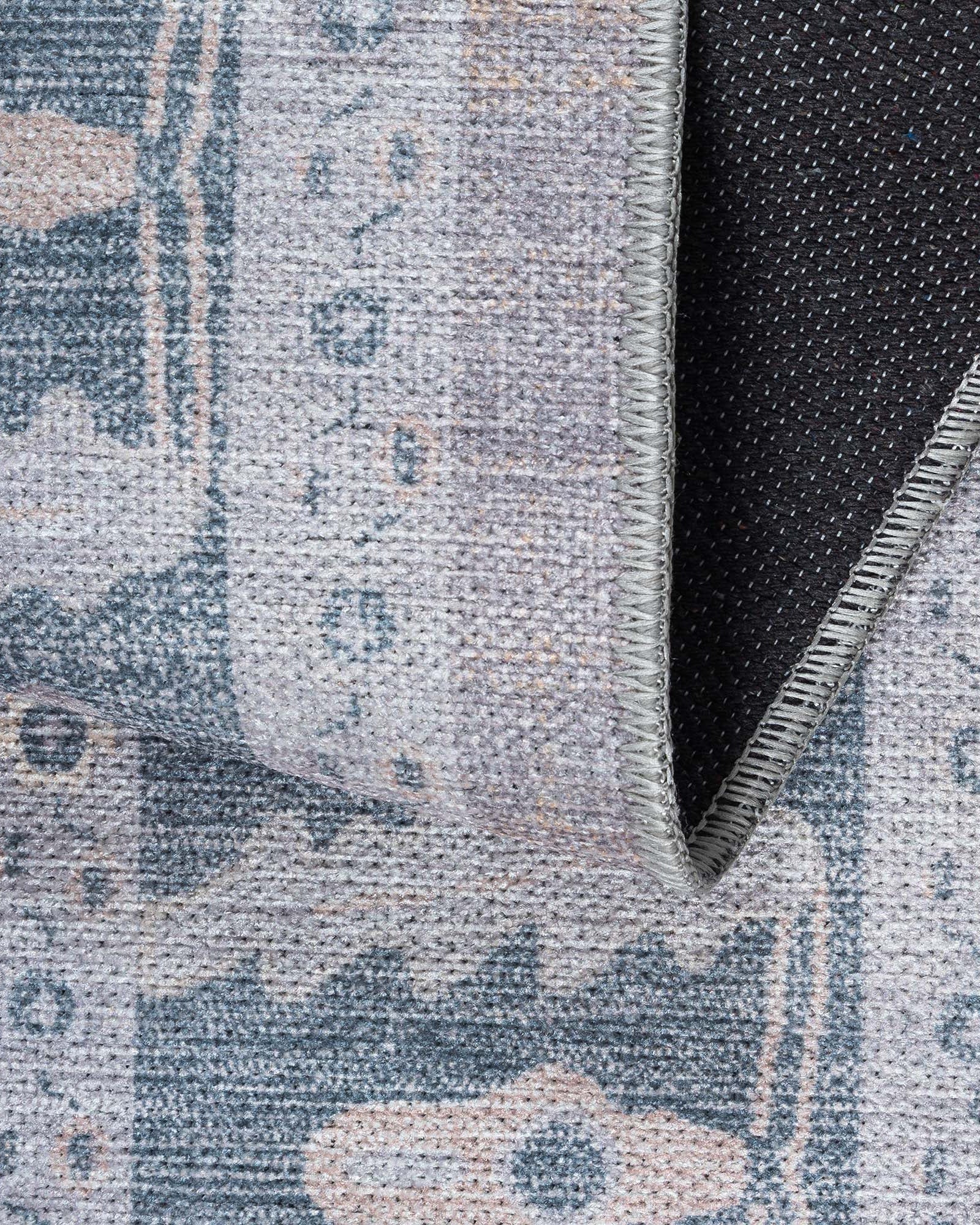 Ruya Gray Blue Modern Oushak Rug