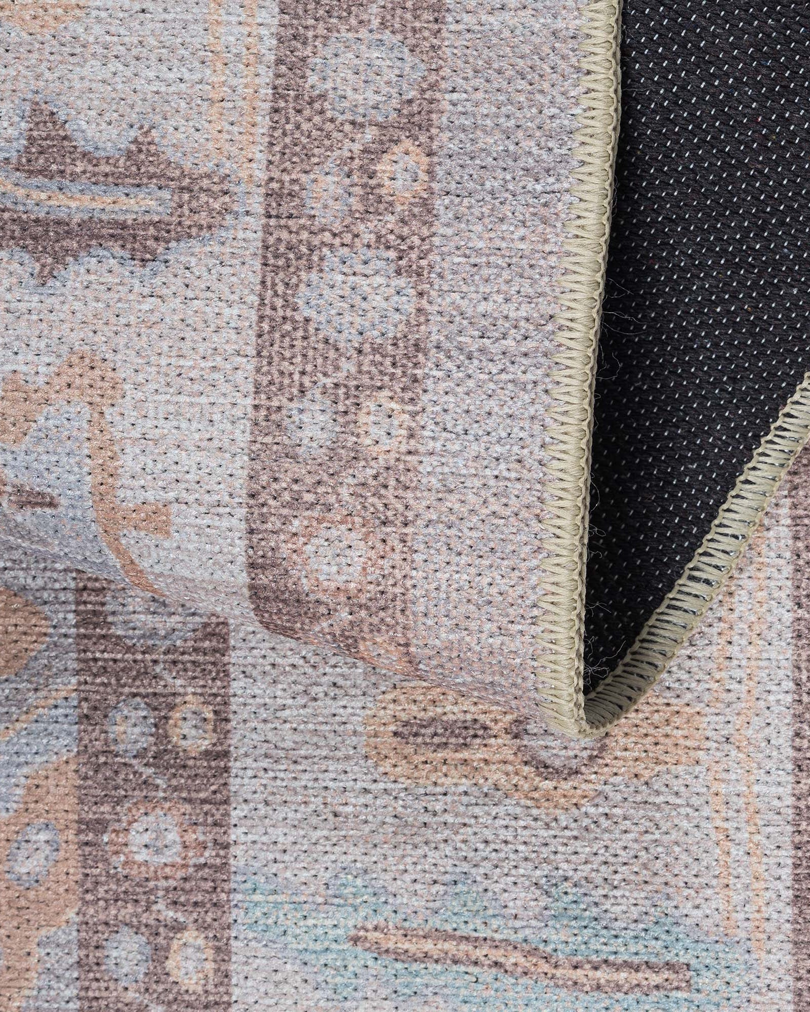 Nadia Muted Brown Pastel Modern Oushak Rug