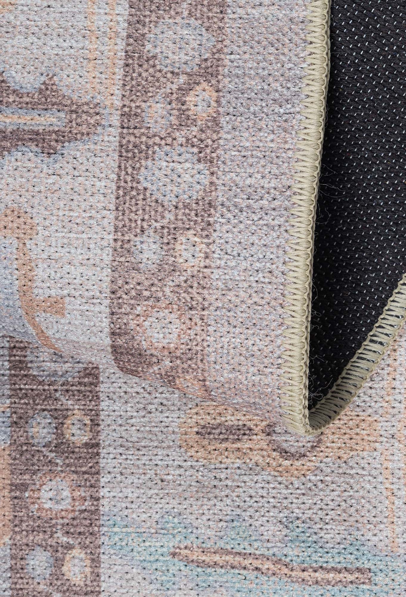 Nadia Muted Brown Pastel Modern Oushak Rug