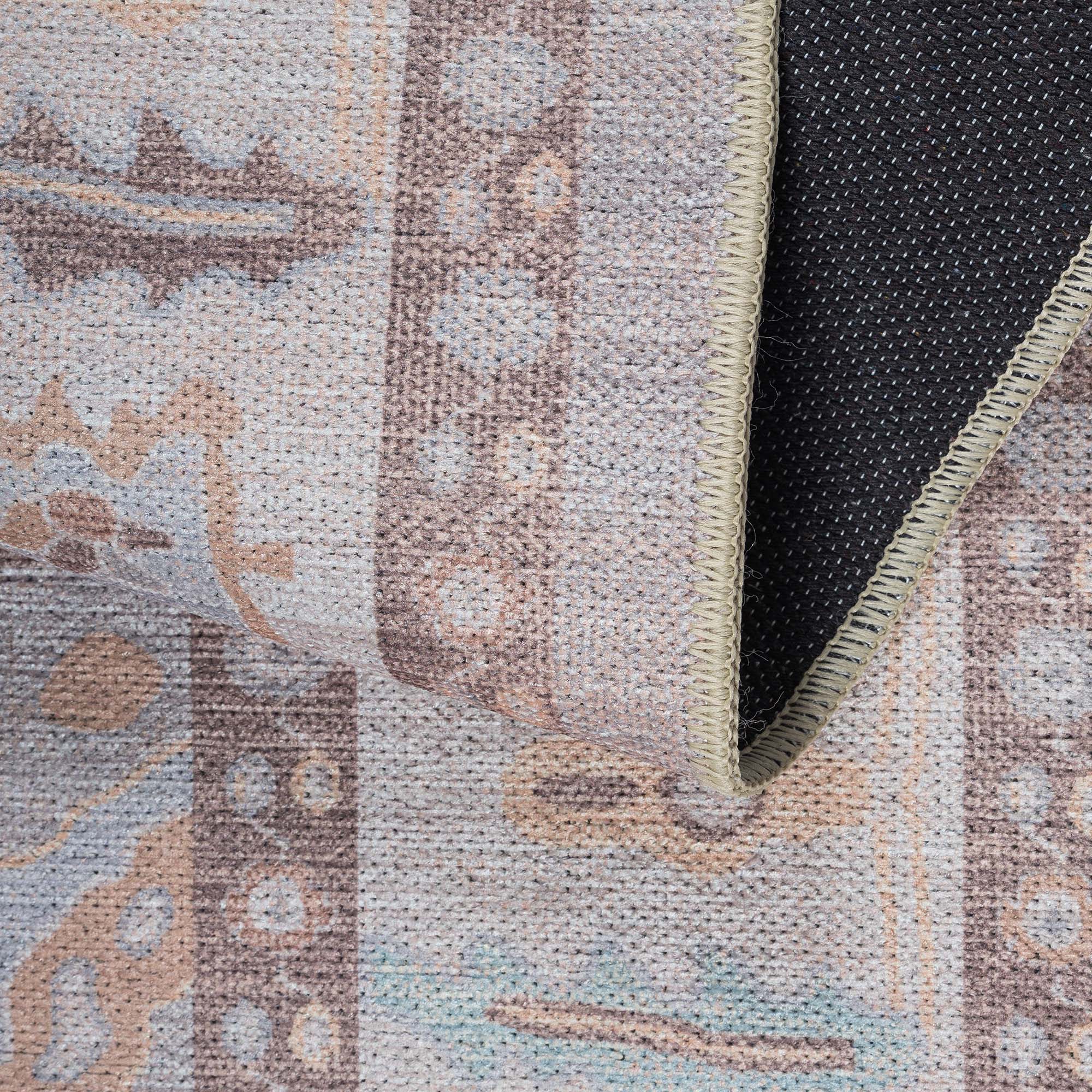 Nadia Muted Brown Pastel Modern Oushak Rug